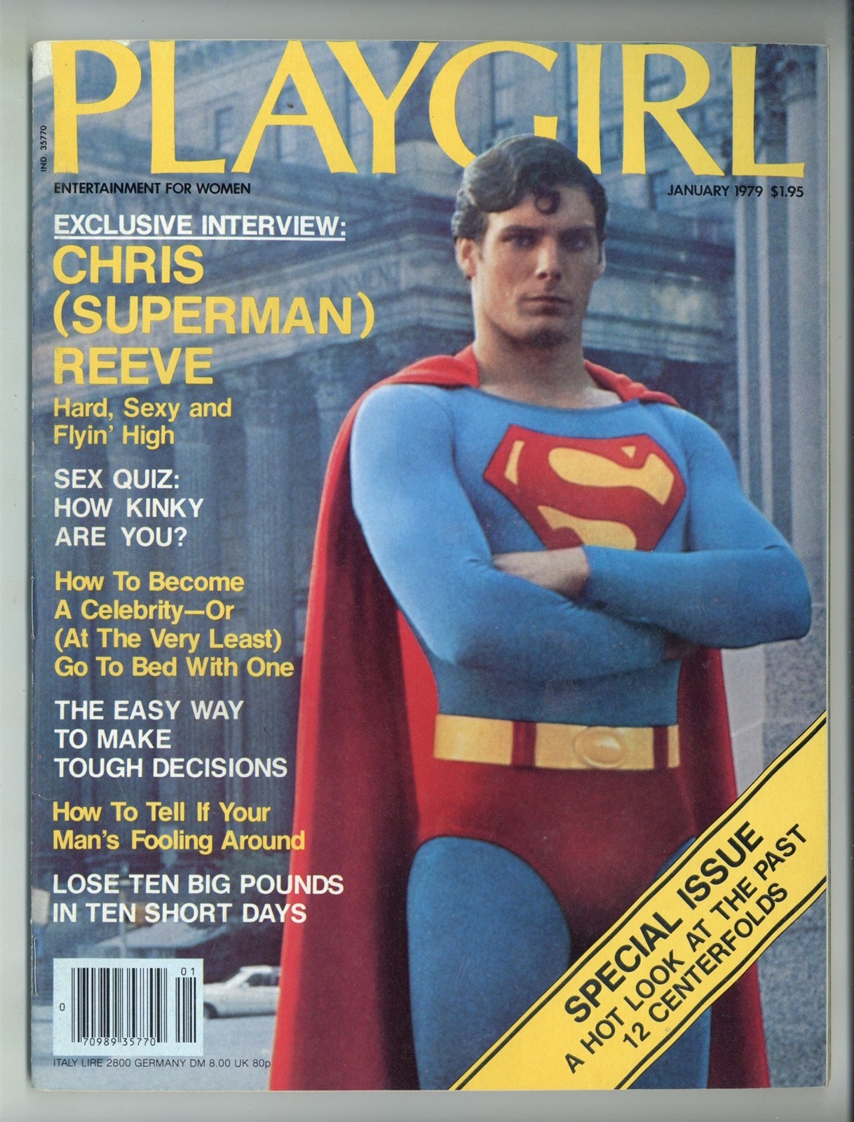 Playgirl 1979 Superman Christopher Reeve, Jesse Cutler 126pg Gay Magazine M38038