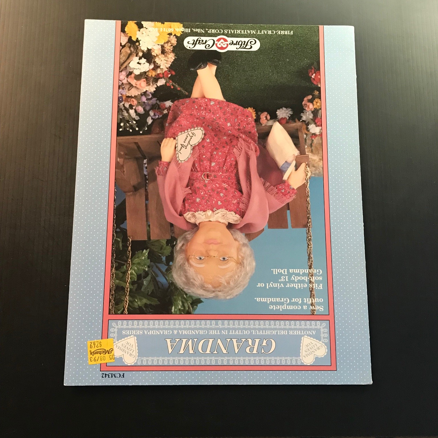 GRANDMA Doll Outfit Pattern FCM342 Fibre-Craft 1993 Vintage Sewing Craft
