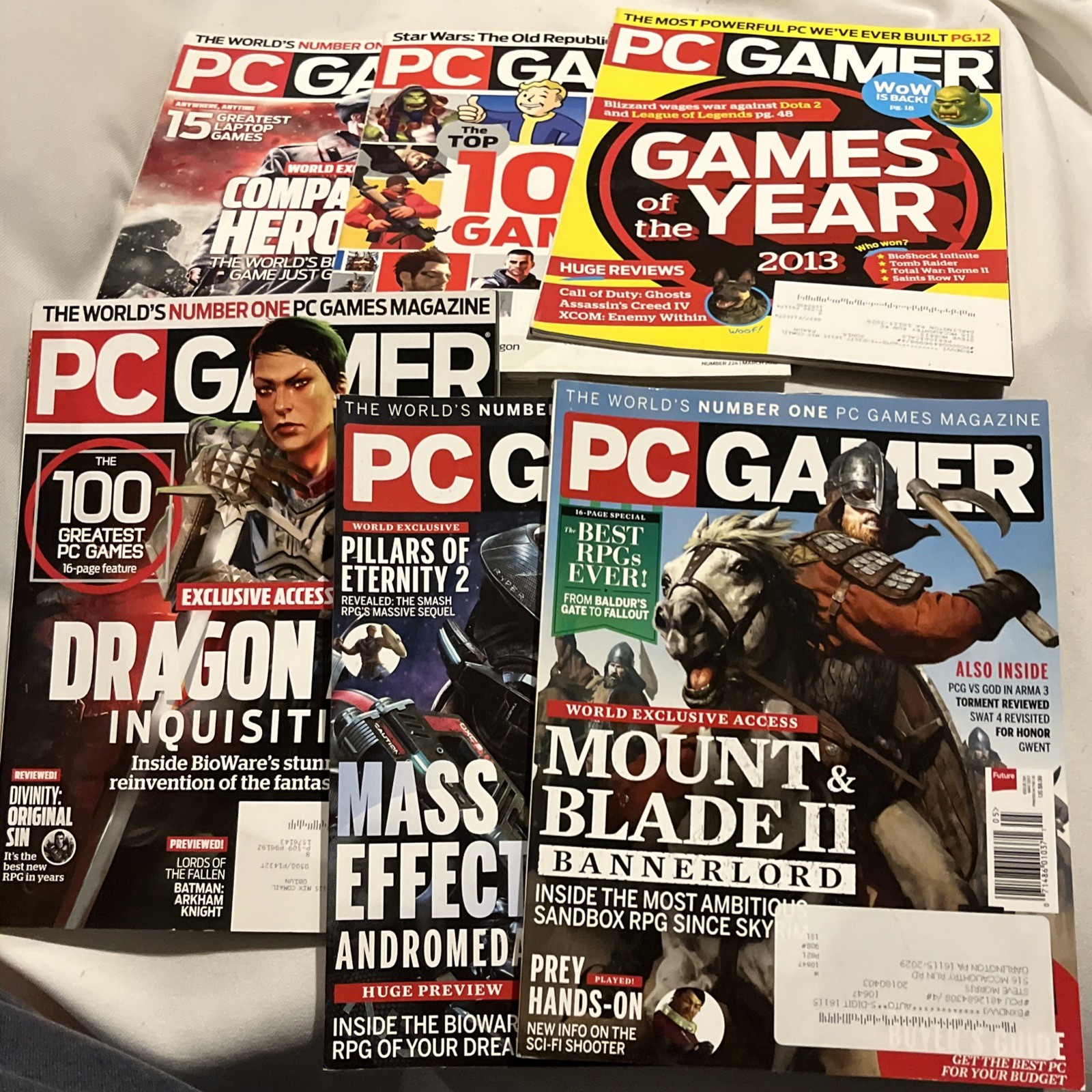 PC Gamer Magazine Lot of 29 Magazines Multi Years 99-2020 See Pics