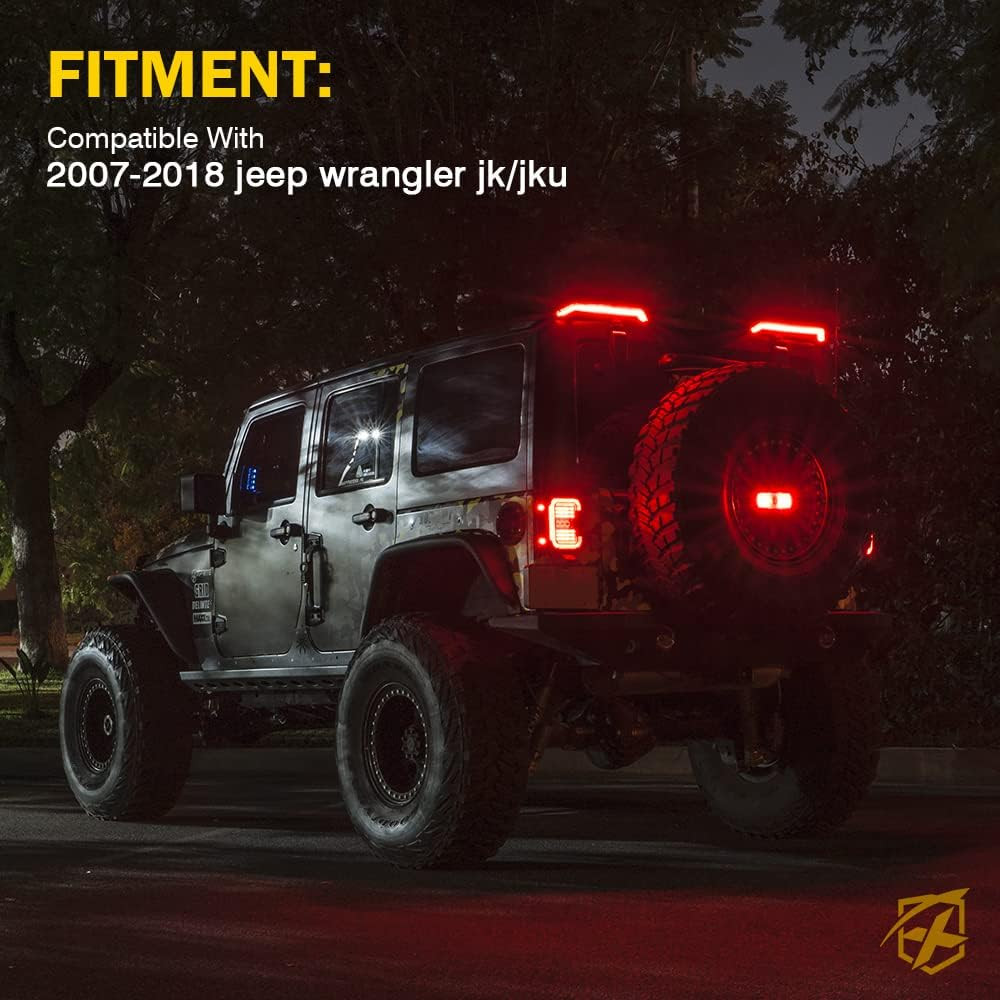 High Mount LED Brake Lights with Turn Signal/Reverse/Brake Light Compatible with
