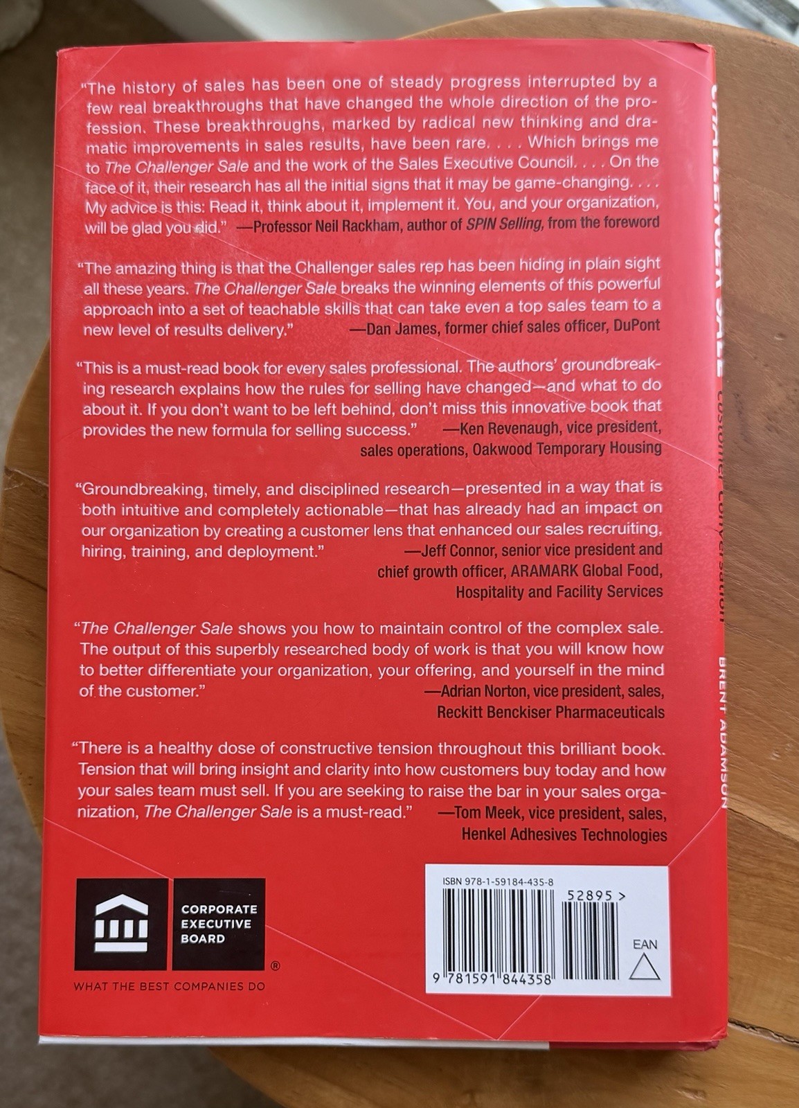 The Challenger Sale by Dixon & Adamson, Hardcover, Corporate Executive Board