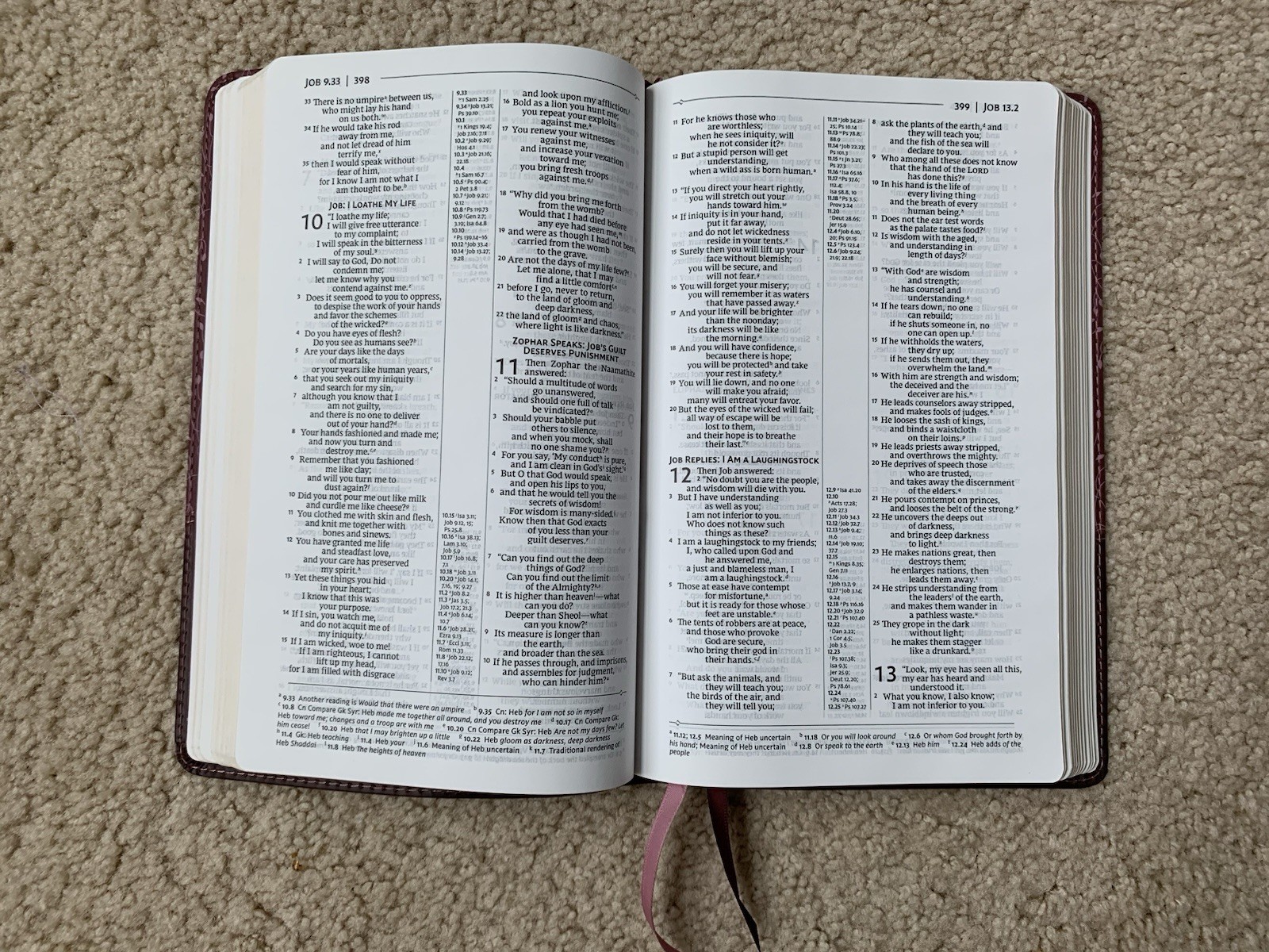 1989 NRSV Thinline Reference Bible LeatherSoft Pink OOP New Revised Standard