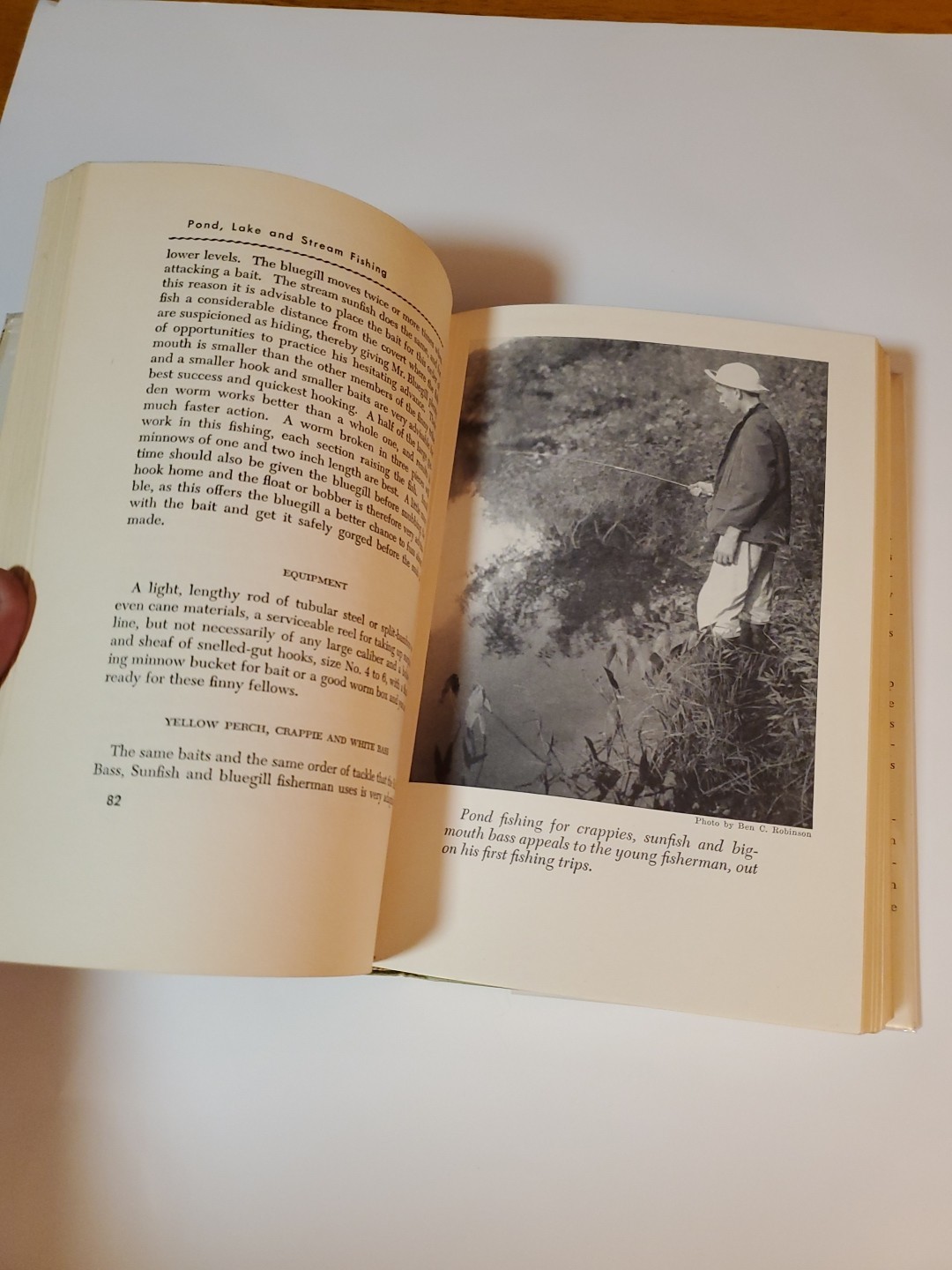 Pond, Lake and Stream Fishing by Ben C. Robinson (1941, HC, DJ, Illustrated)