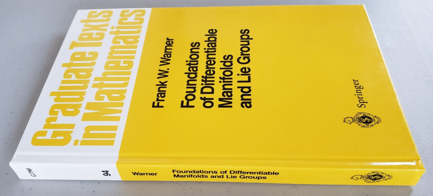 Foundations Differentiable Manifolds Lie Groups Warner Springer GTM 94 NEW NOS