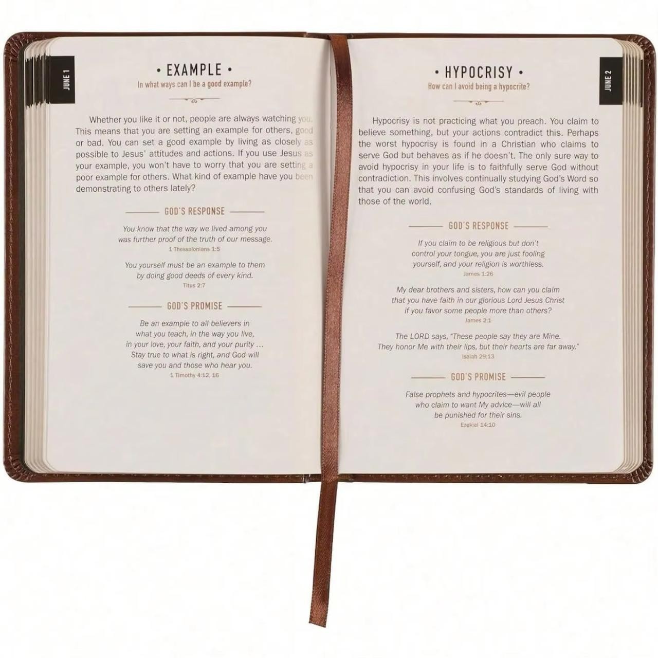 One Minute with God for Men 365 Devotion Brown Faux Imitation Leather Flexcover