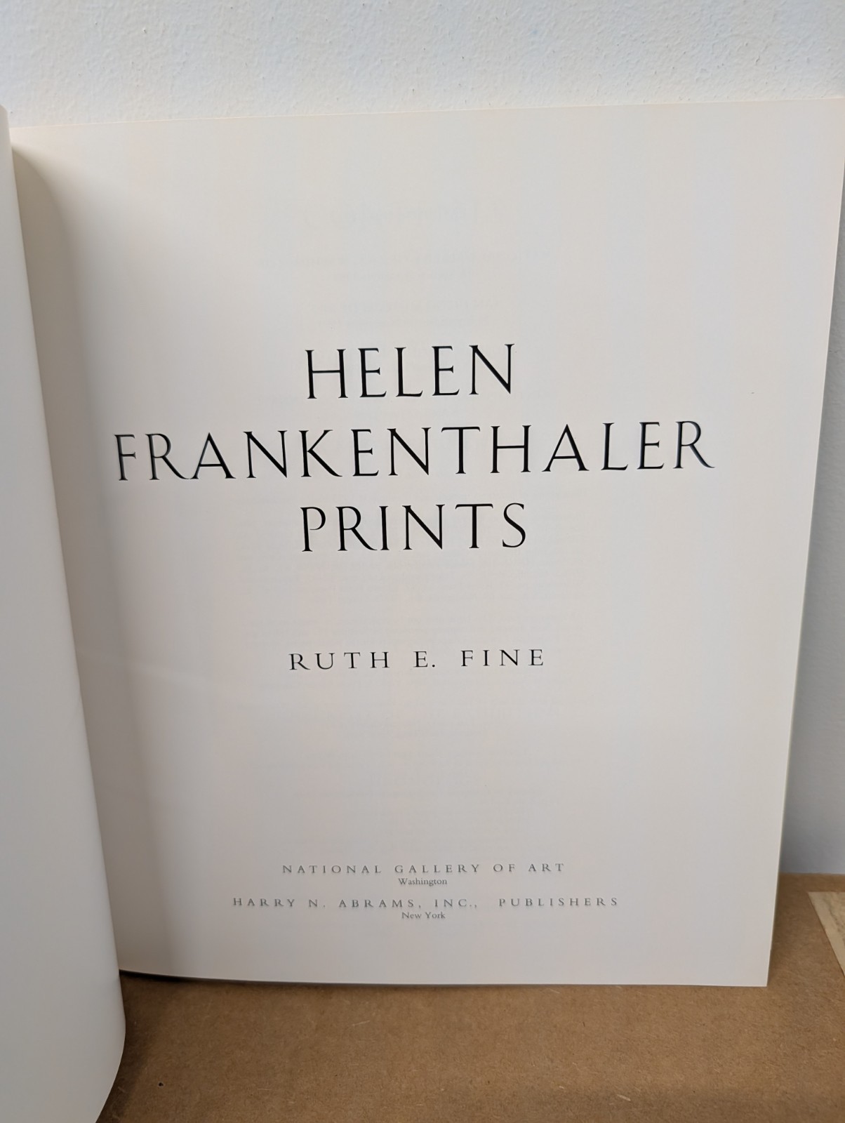 Helen Frankenthaler: Prints National Gallery of Art Washington Catalog
