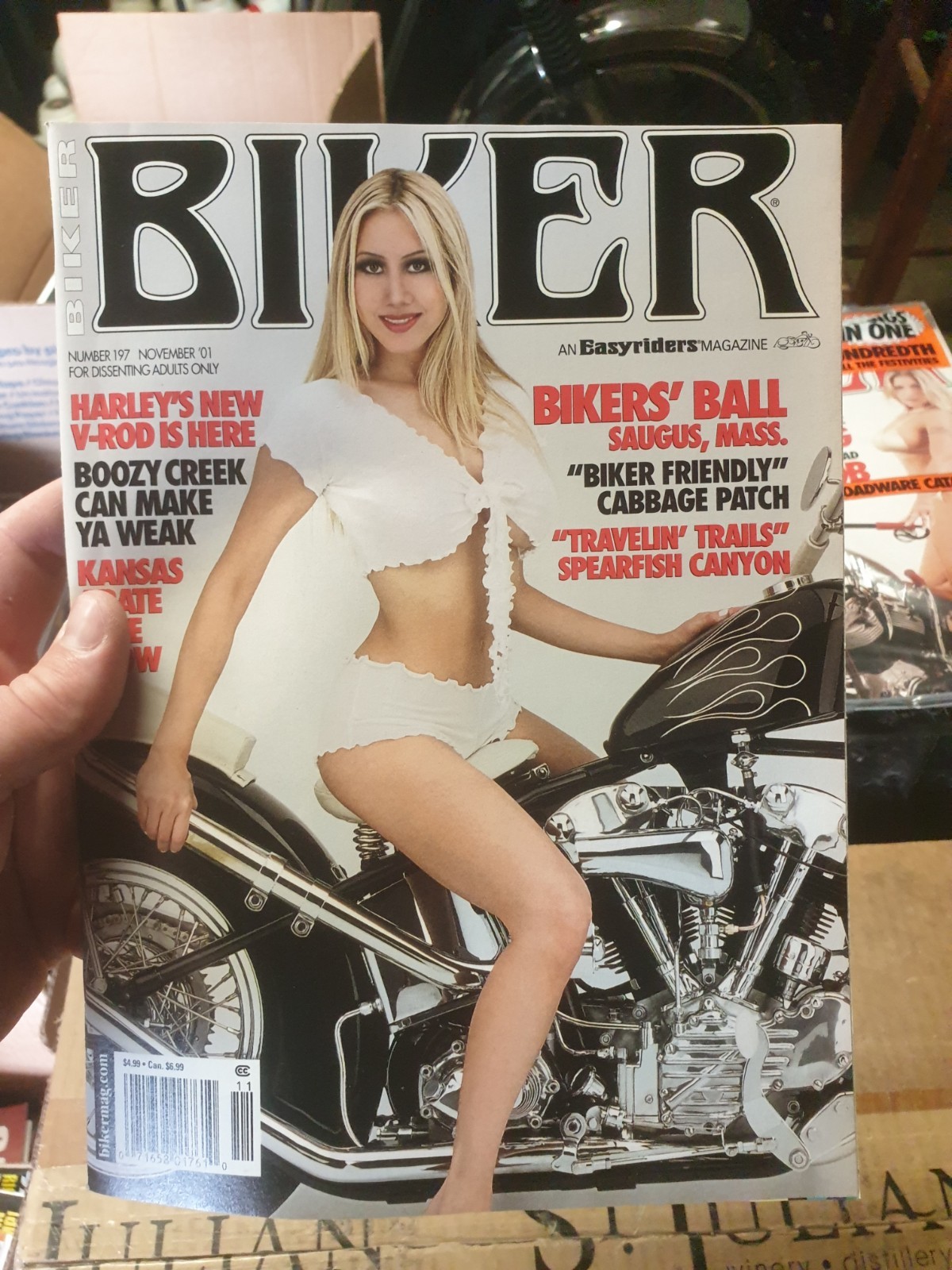 Lot 14: Vintage Biker In The Wind Custom Chopper Easyriders Magazines +Calendars