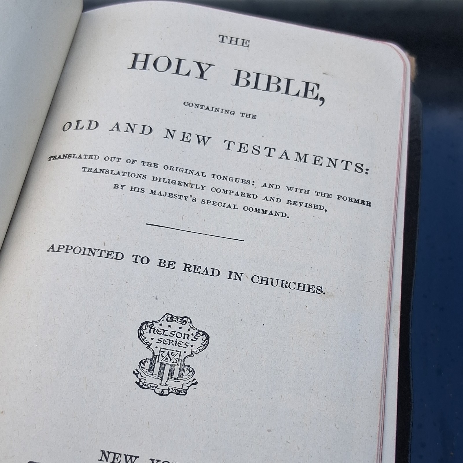 1923 Thomas Nelson Holy Bible KJV Illustrated Leather Personalized w/ Box