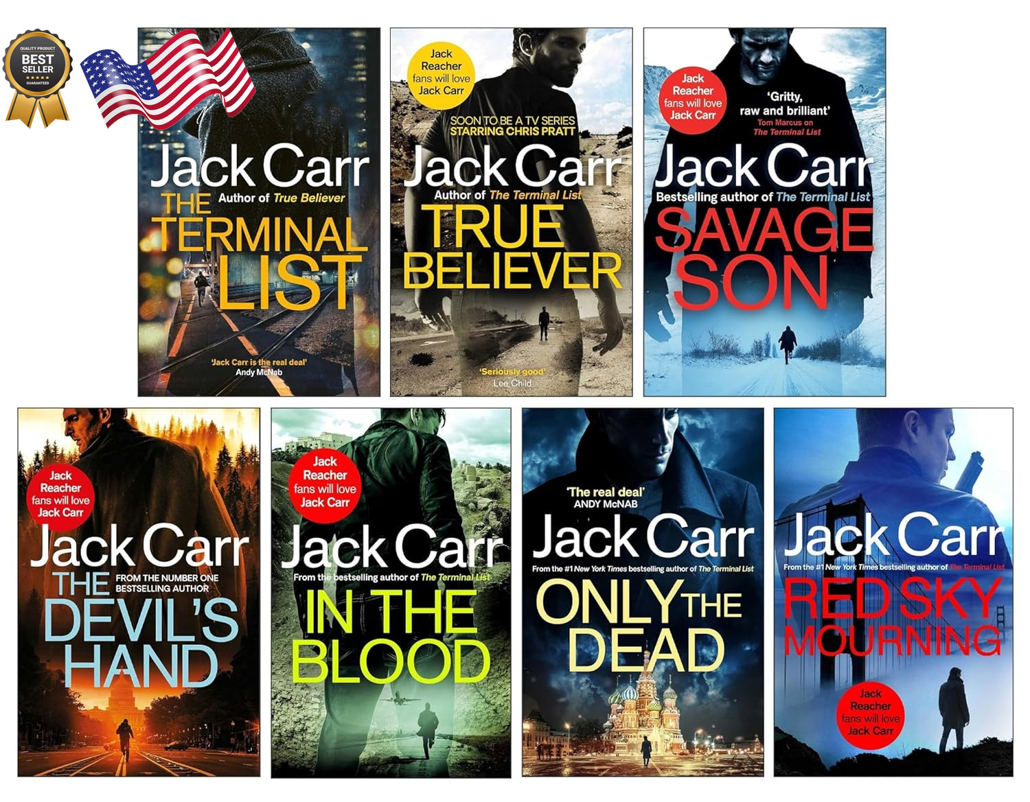 James Reece Series 7 Books Collection Set By Jack Carr (The Terminal List True