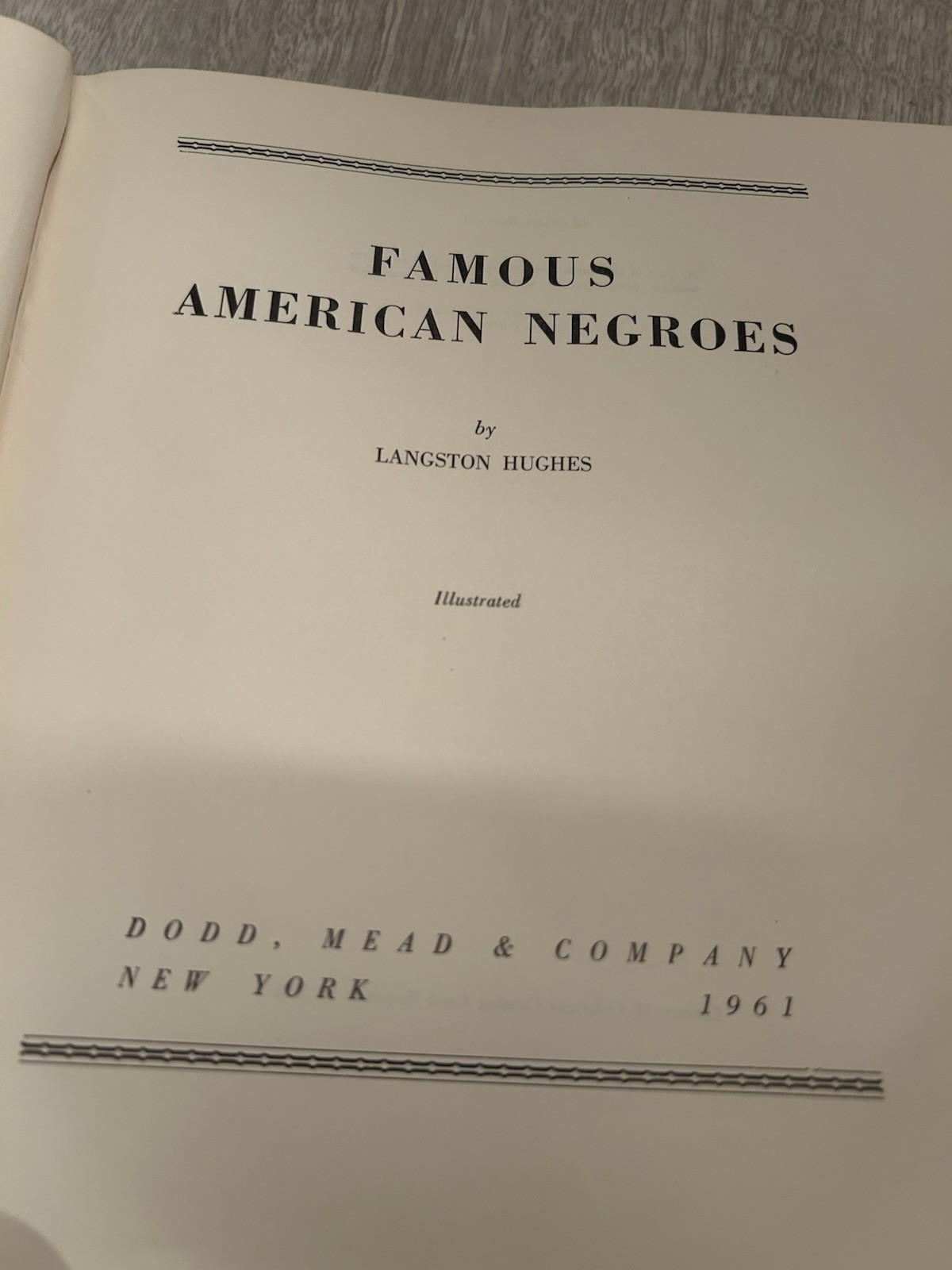 Famous American Negroes Book Copyright 1954 144 Pages.