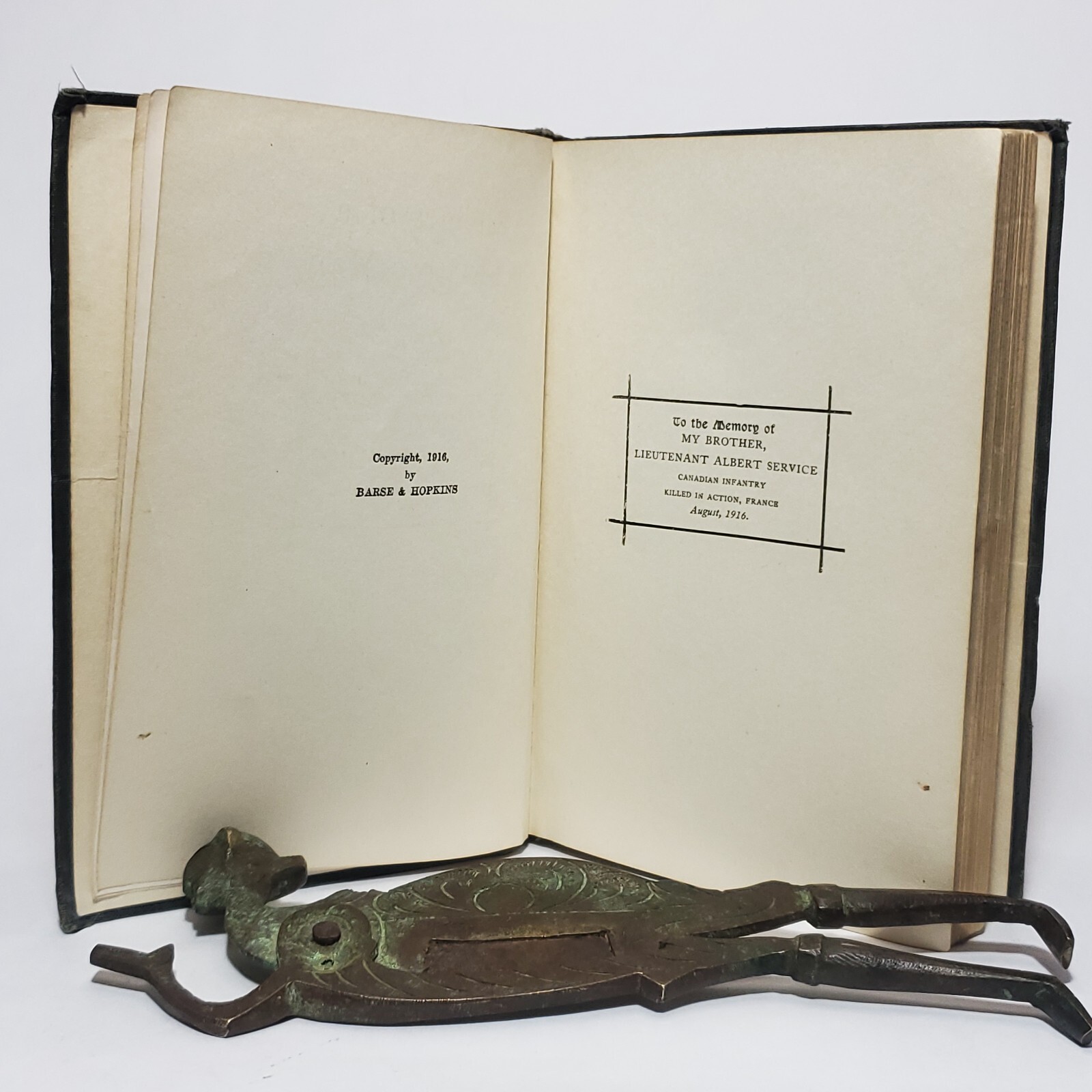 RHYMES OF A RED CROSS MAN Robert Service 1916 First Edition/Printing WWI Antique