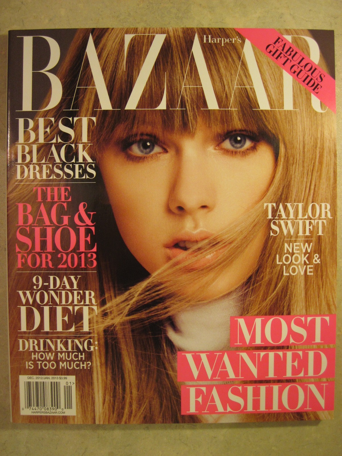 December 2012 January 2013 Harper’s Bazaar Magazine 100 Hit Wonder Taylor Swift