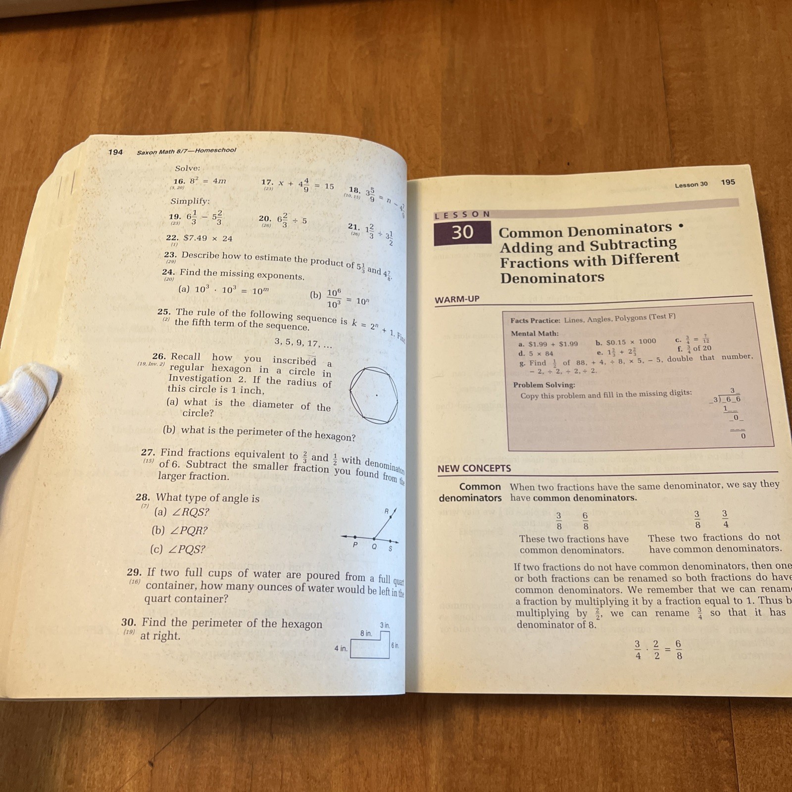 Saxon Math Homeschool 8/7 by Stephen Hake and John Saxon (2004, Trade Paperback)