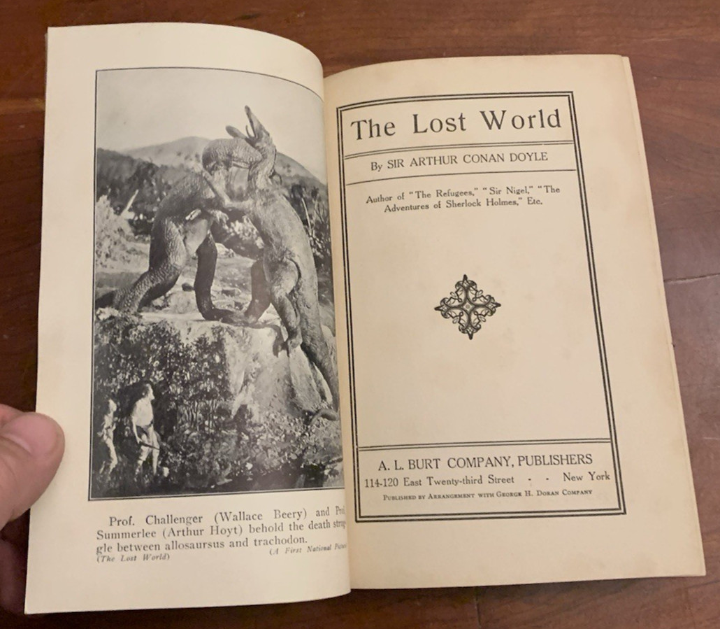 Lost World A. Conan Doyle 1912 A. L. Burt Illustrated Photoplay 1925 Dinosaurs