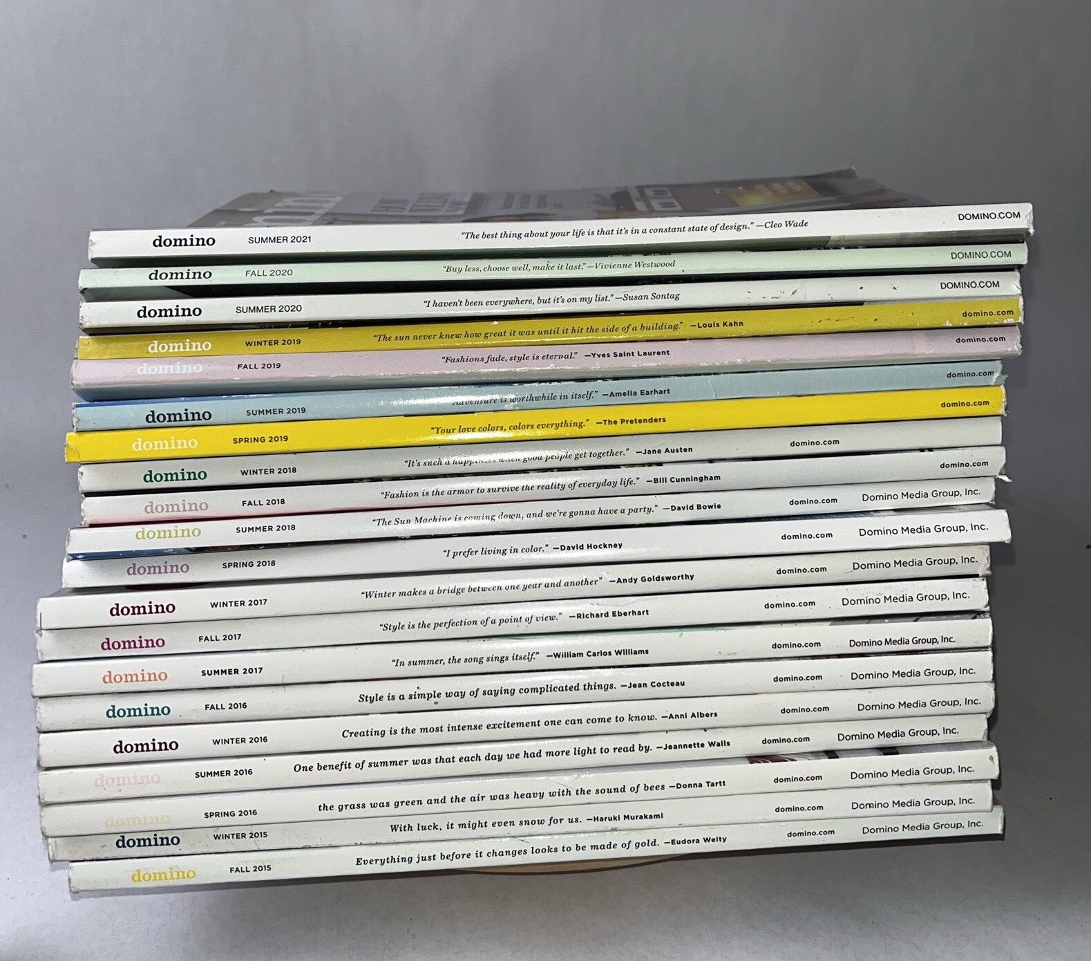 Domino Magazine #20 Issues Fall 2015-Summer 2021