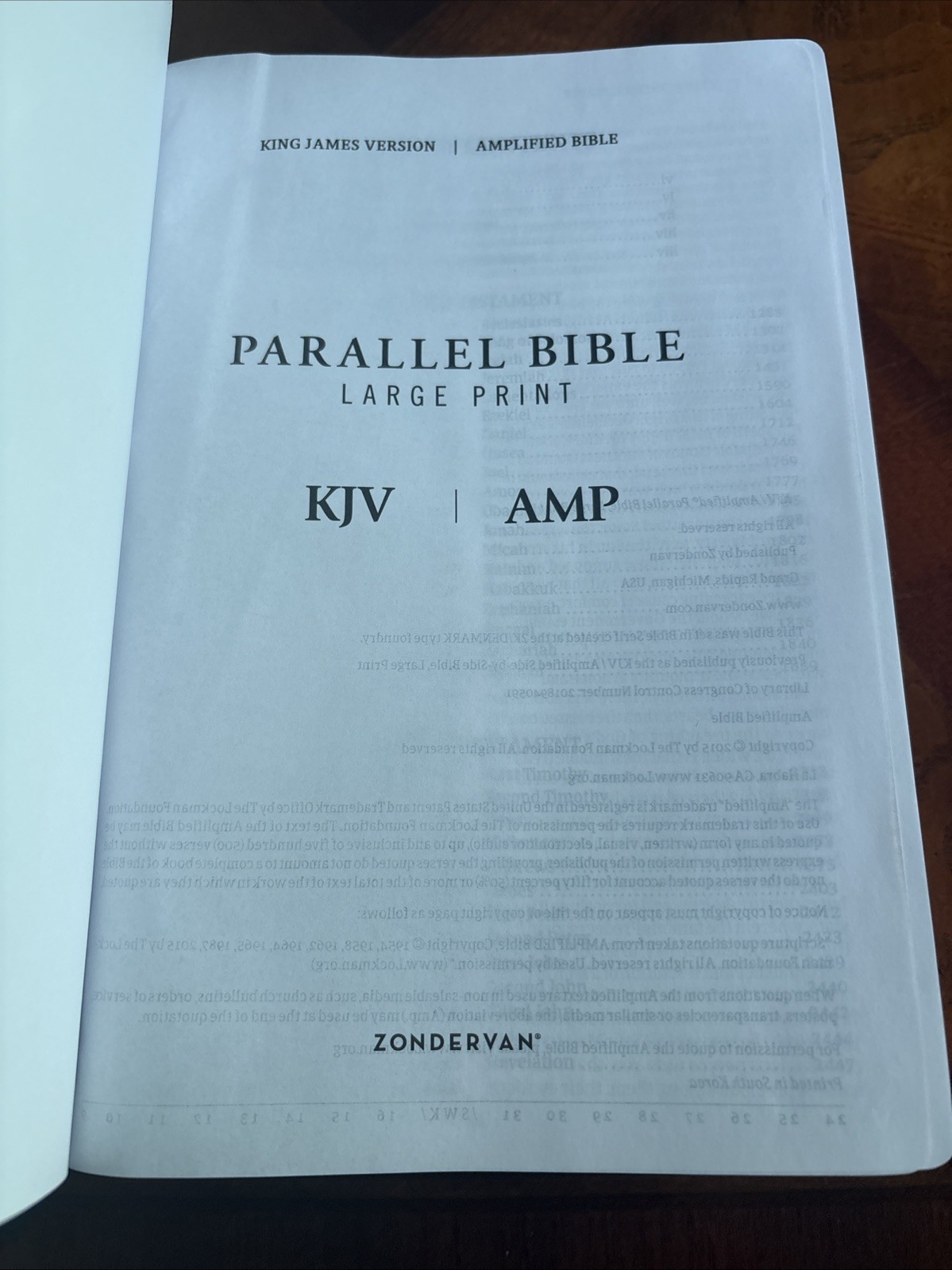 KJV Amplified Parallel Bible Red Letter Edition [Large Print, Black]