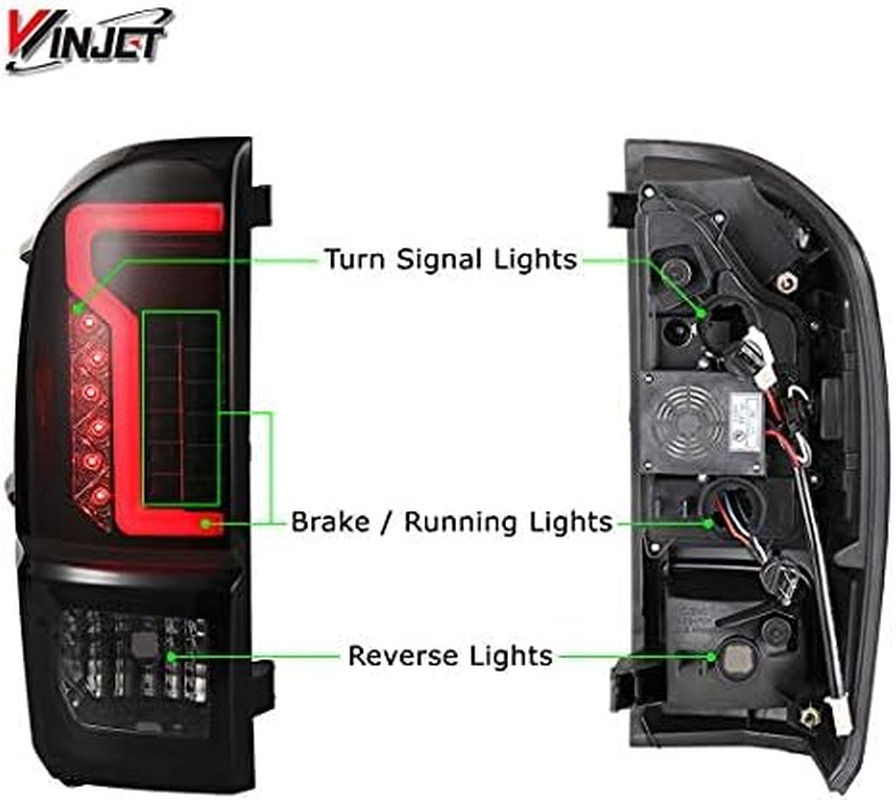 LED Taillights for 2016-2023 Toyota Tacoma Rear Tail Lights Assembly for [2016 2