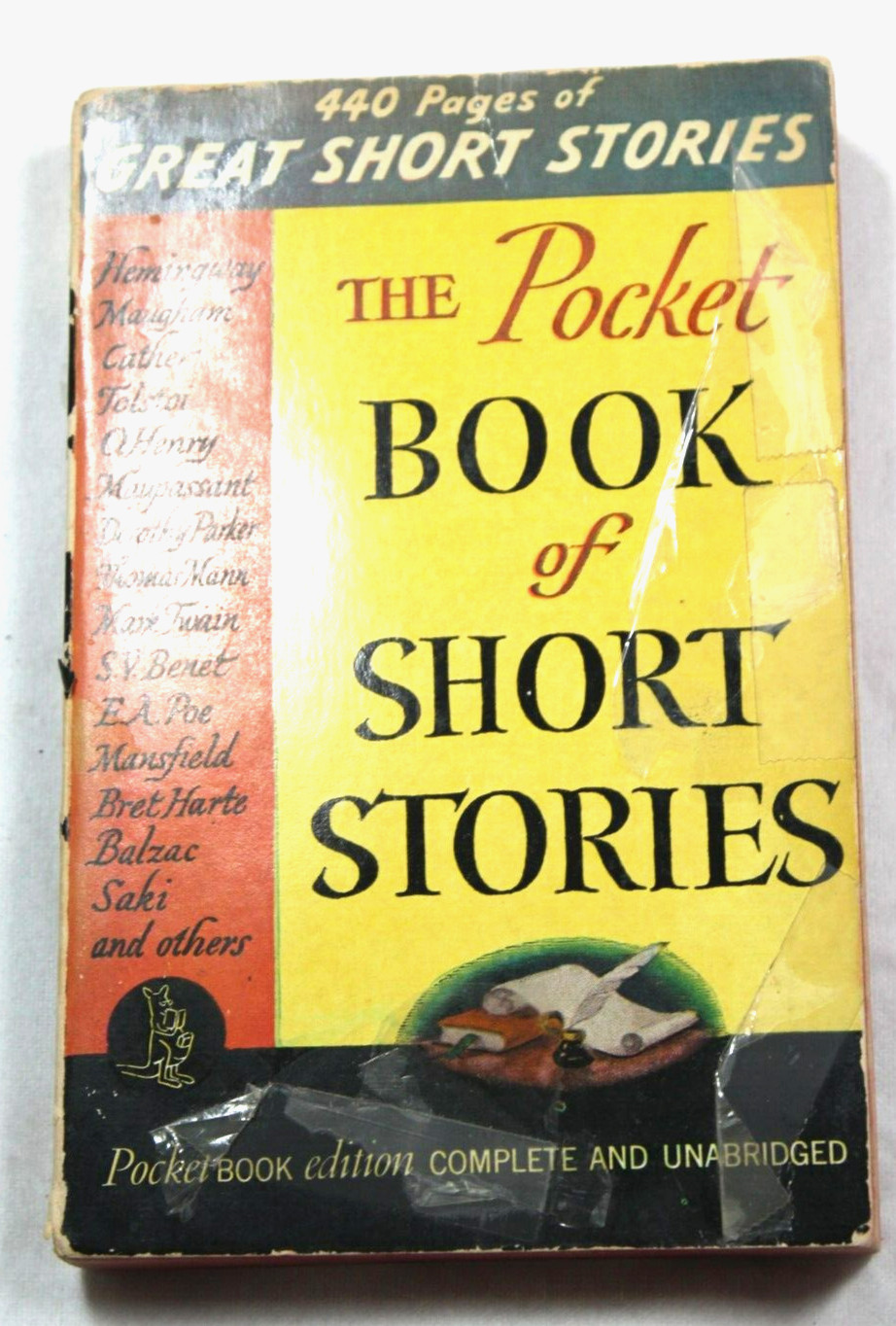 The Pocket Book of Short Stories, 1941, Vintage Paperback 428 pages