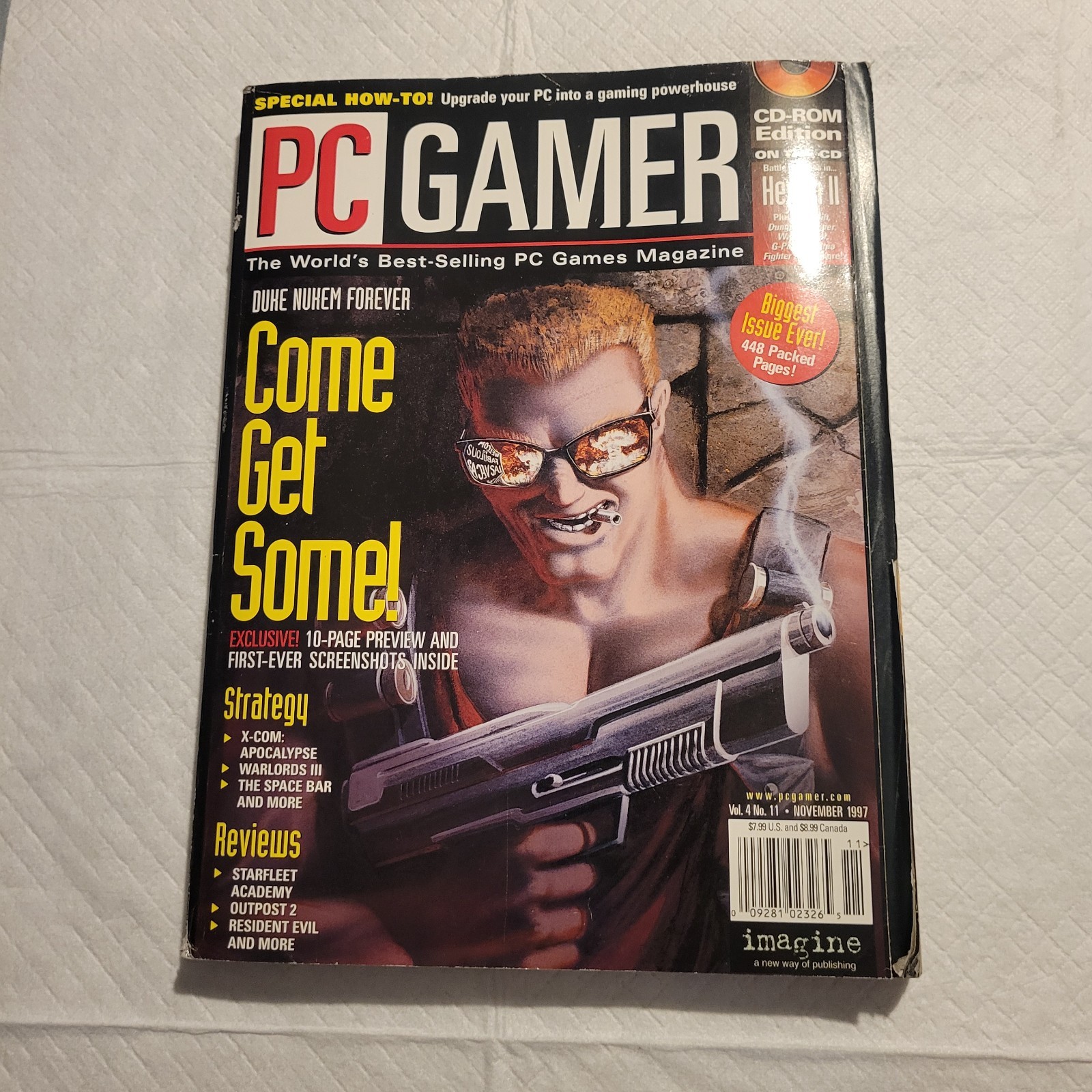 PC Gamer Magazine November 1997 Duke Nukem Forever 448 Pages! NO LABEL