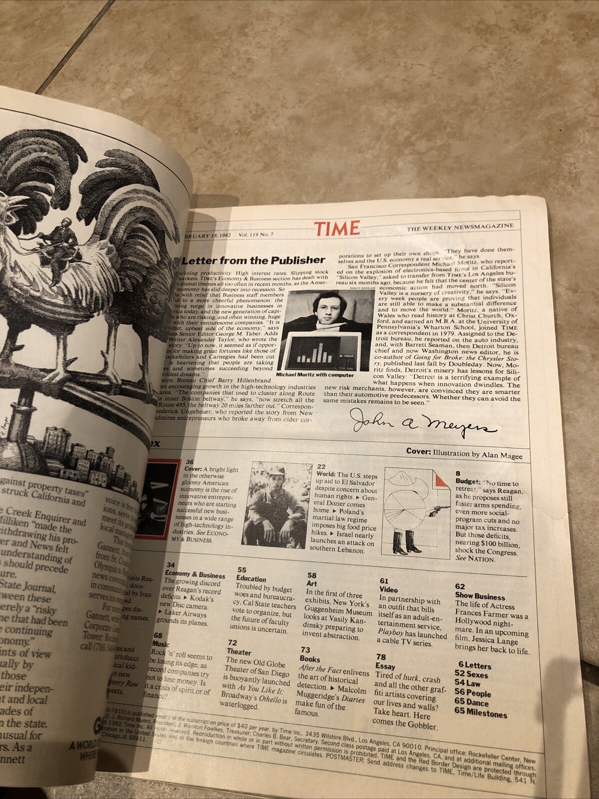 TIME MAGAZINE FEBRUARY 15, 1982 STEVE JOBS APPLE COMPUTERS STRIKING IT RICH RARE
