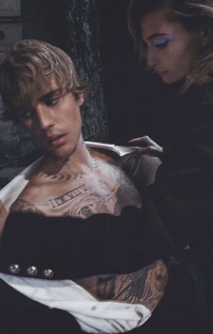 Justin & Hailey Bieber VOGUE Italia Magazine October 2020 HELMUT NEWTON Tribute