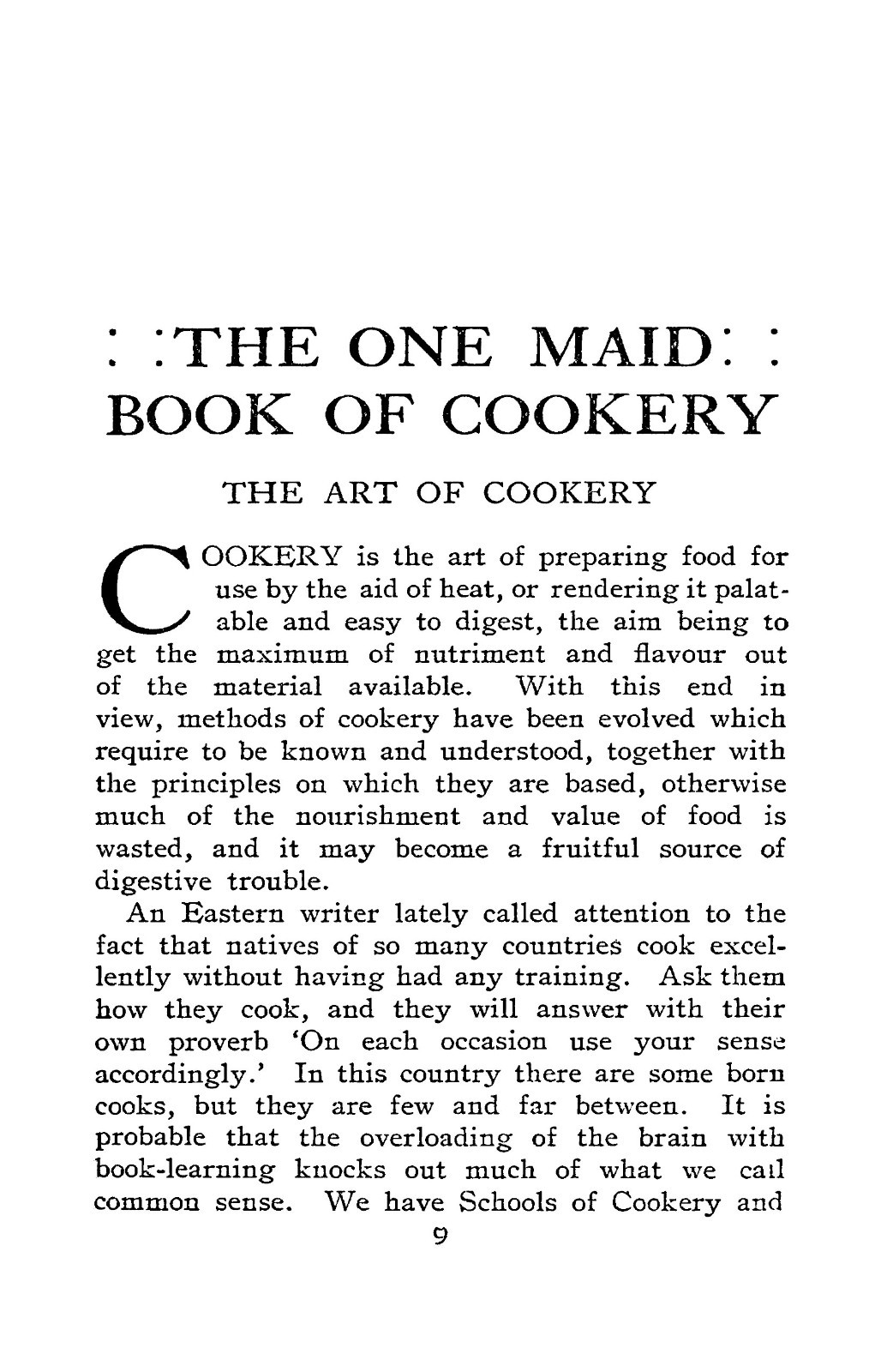 1913 The One Maid Cookery Book 211 Pages