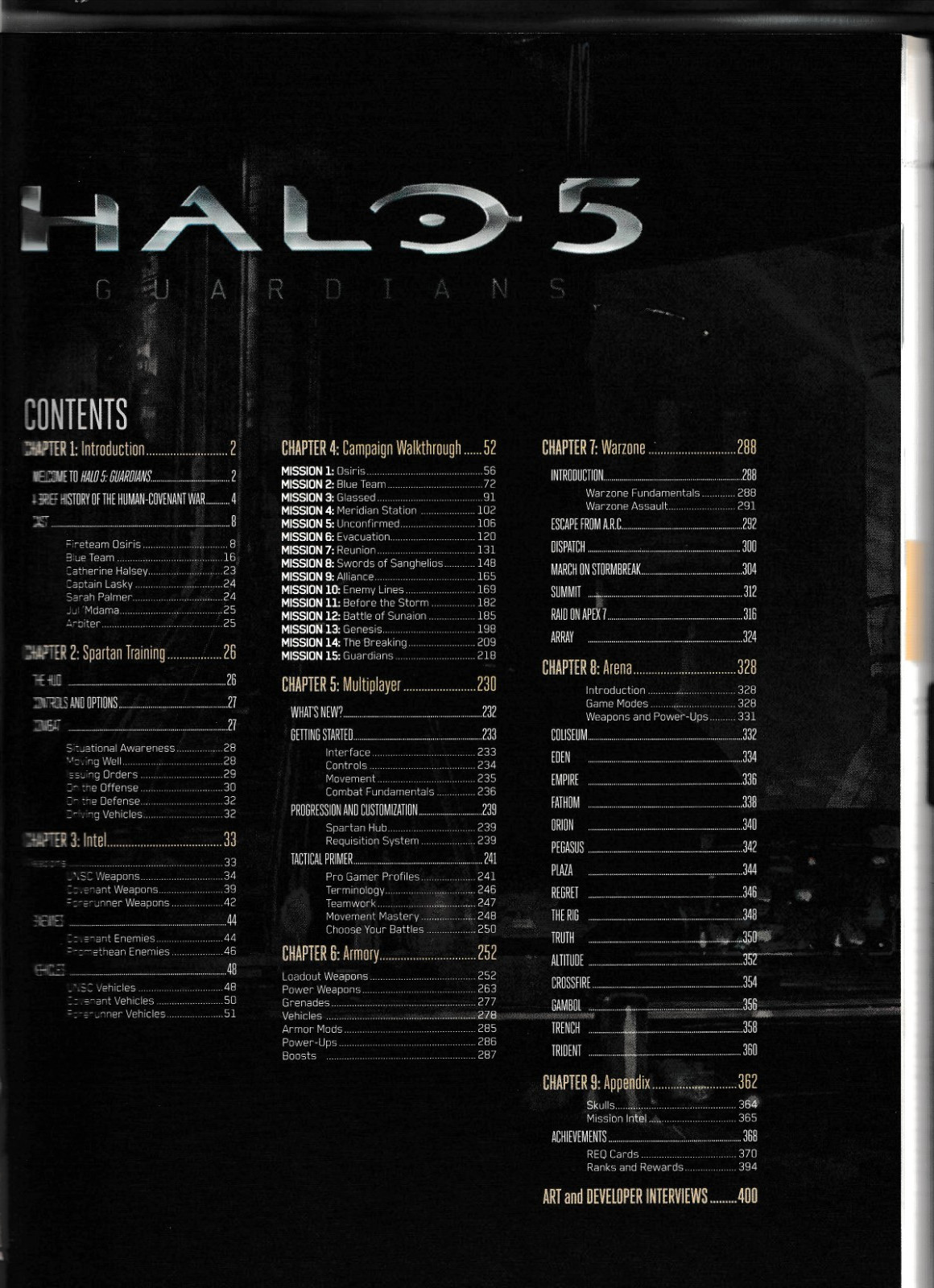 HALO 5 GUARDIANS COLLECTOR’S EDITION Game Strategy Guide Missions 431 pages