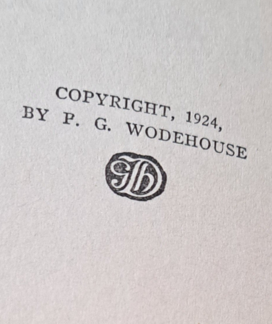 Bill The Conqueror, P G Wodehouse, 1924, 1st American Ed, Doran, very good copy!