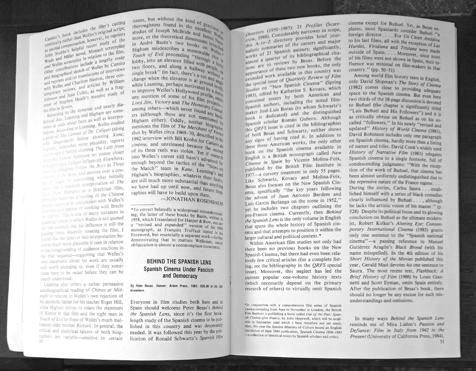 Film Quarterly Fall 1986 Booklet