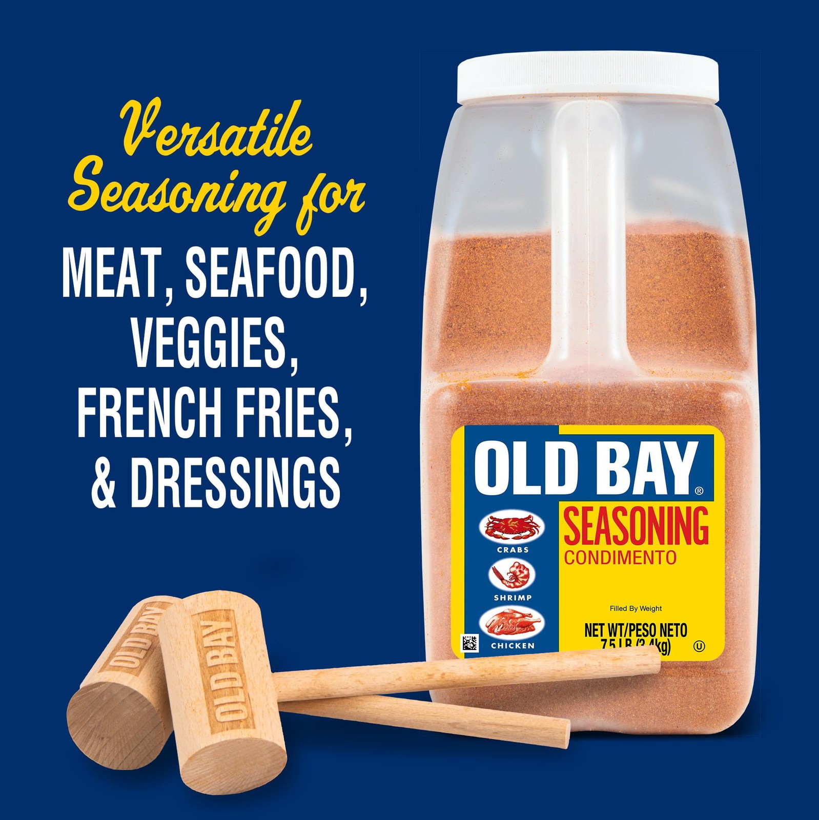 OLD BAY Seasoning, 7.5 lb – One 120 Ounce (Pack of 1), Seasoning Lbs