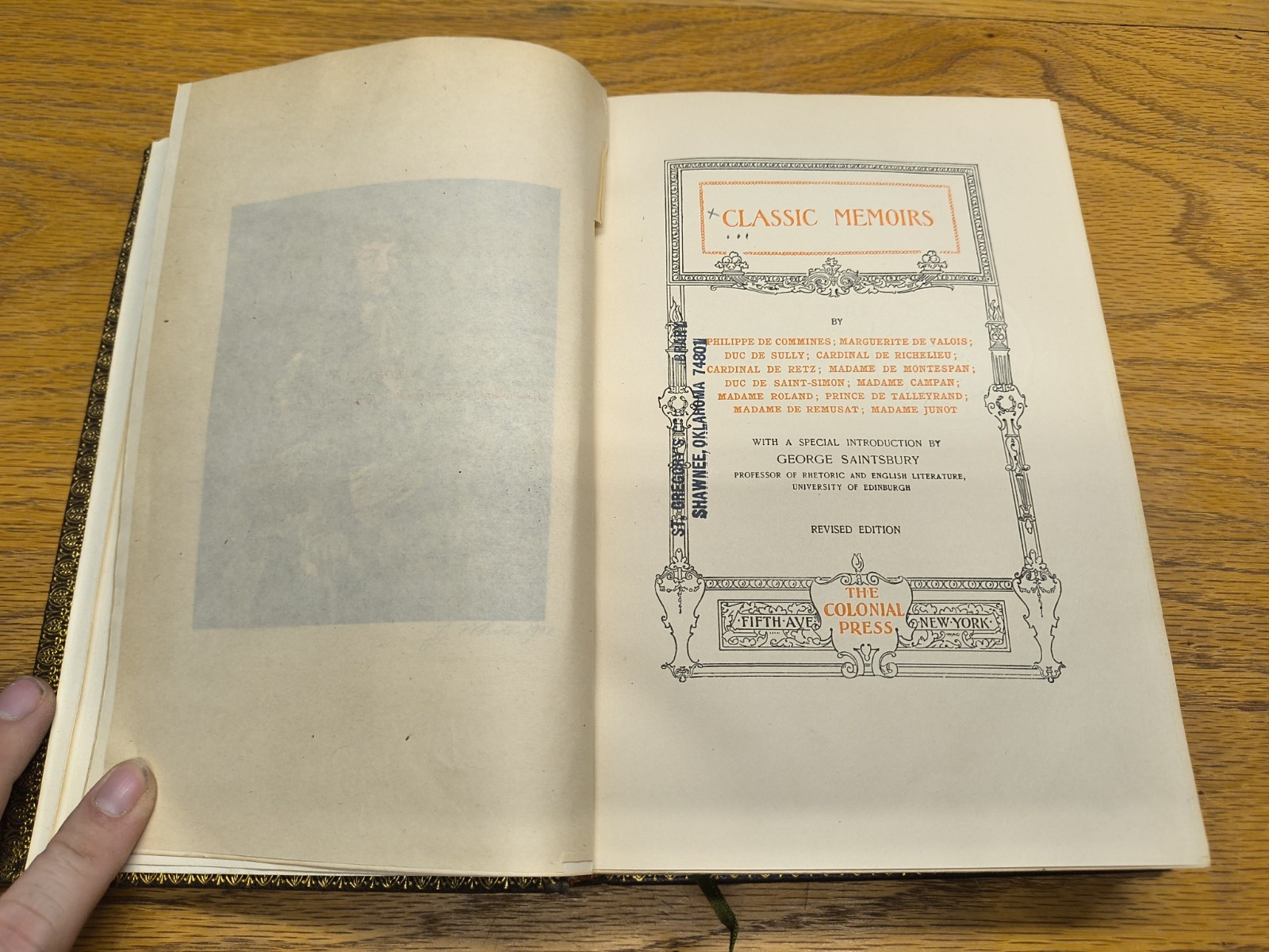 Classic Memoirs [in 3V] 1901 Intro by George Saintsbury World’s Great Classics