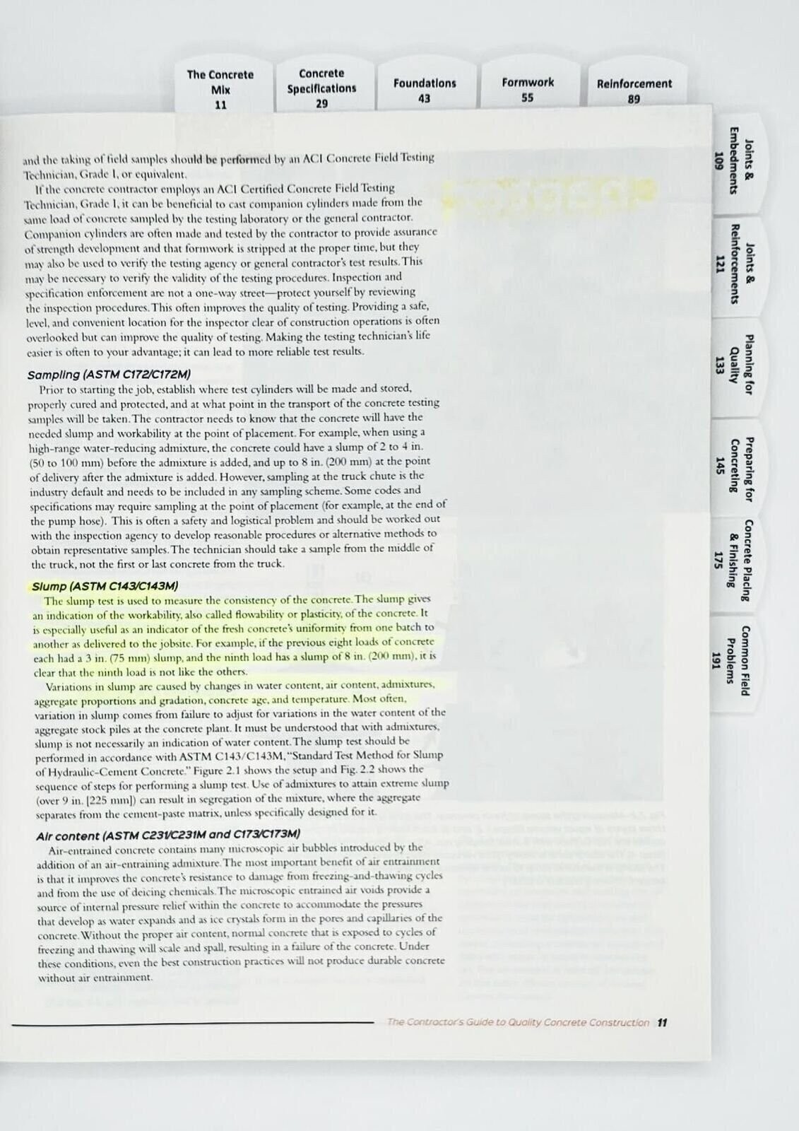 Highlighted and Tabbed – The Contractor’s Guide to Quality Concrete