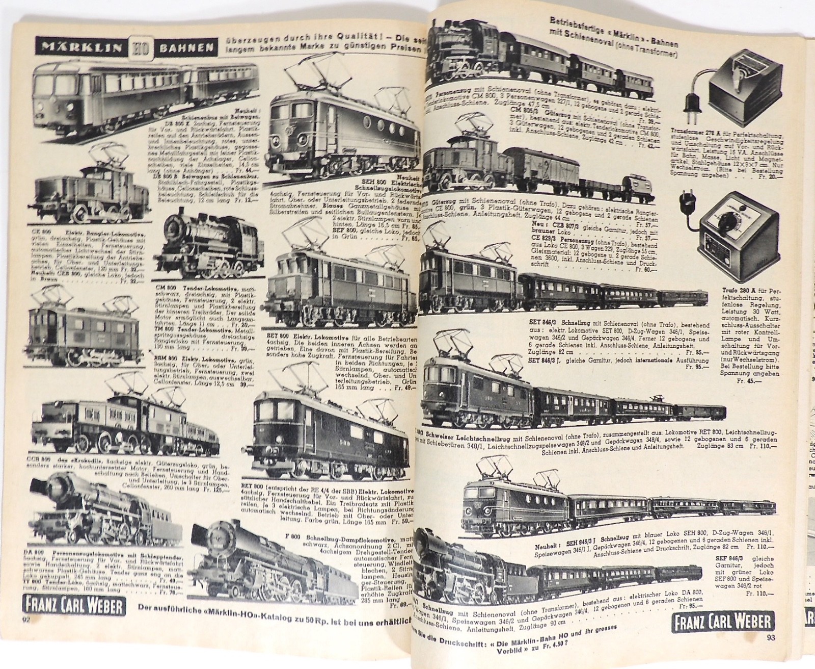 1950s Franz Carl Weber German Toy Catalog Steiff, Dolls, Trains & More 138 Pages