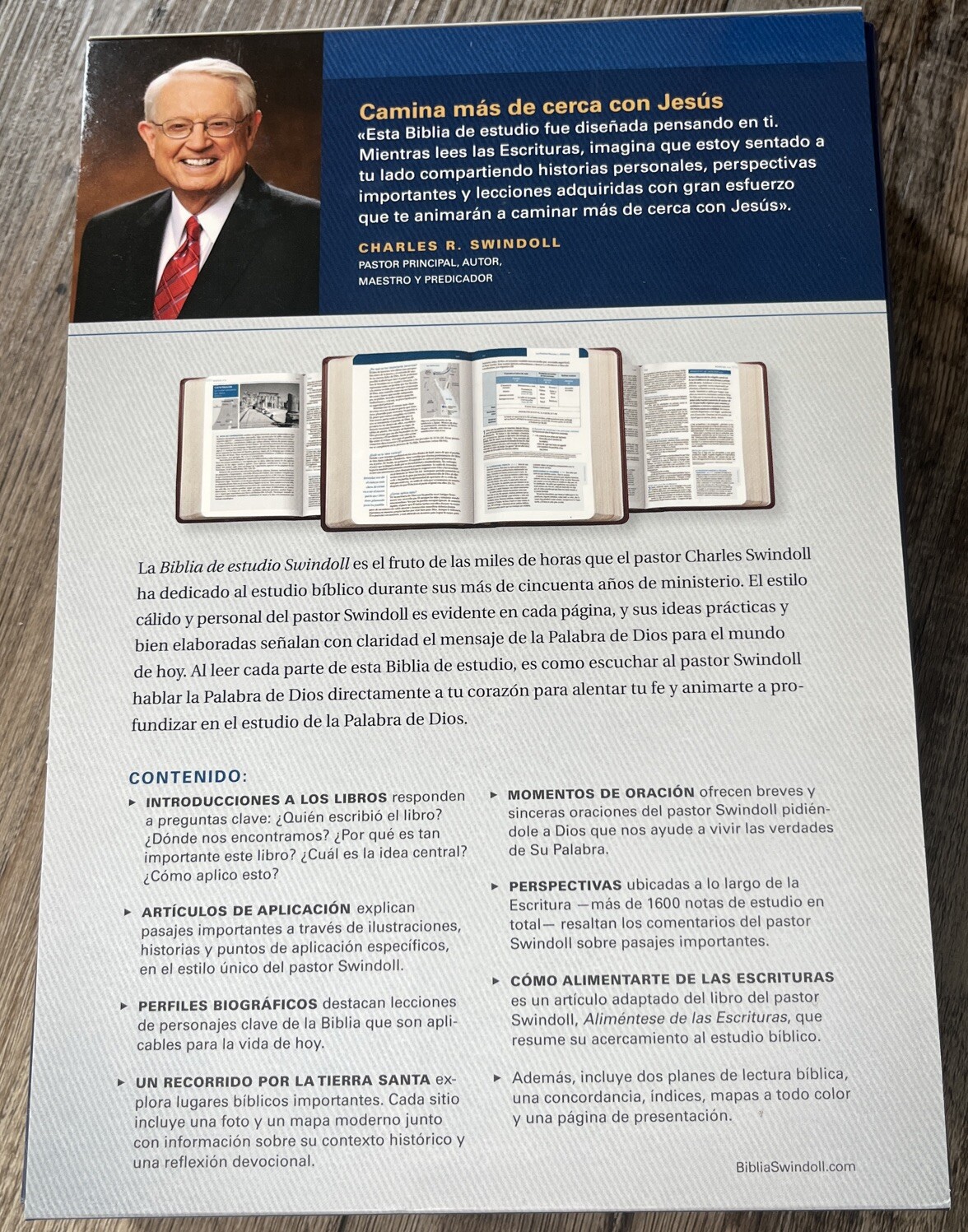 Biblia de Estudio Swindoll NTV: tapa dura con indice