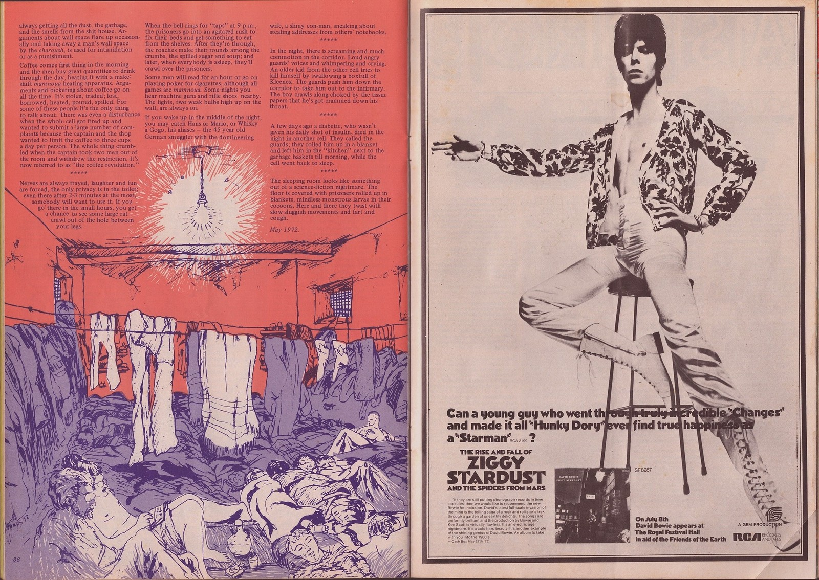 OZ Magazine No 43.July/August 1972 Bali:Hippy Paradise,Van Gough,Bowie,Lou Reed.