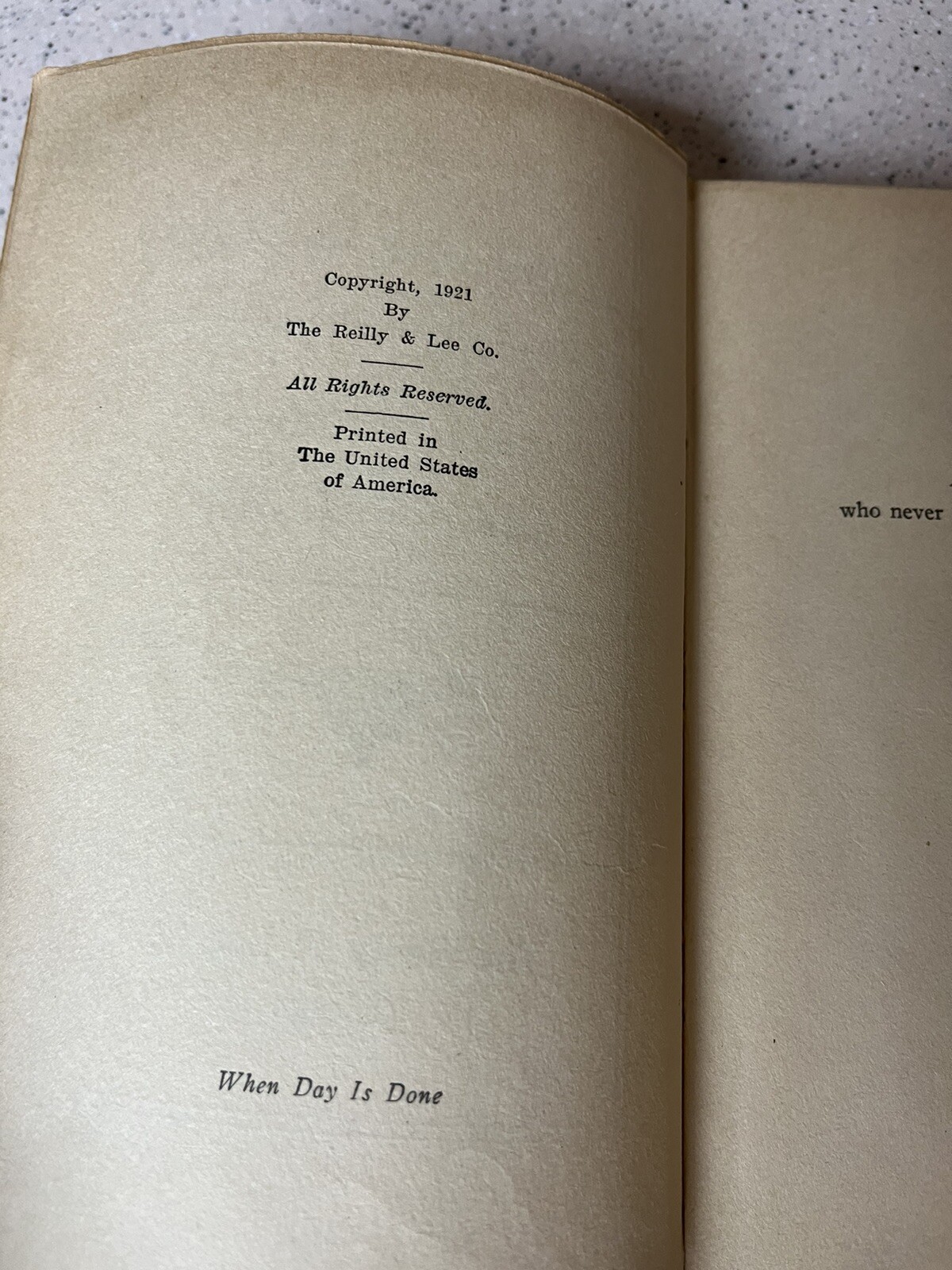 When Day Is Done Edgar A Guest 1921 191 Pages