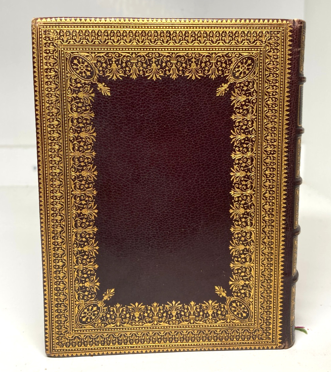 1874 Lesort Heures Dames Chrétiennes Gilt Morocco Leather Silk Binding