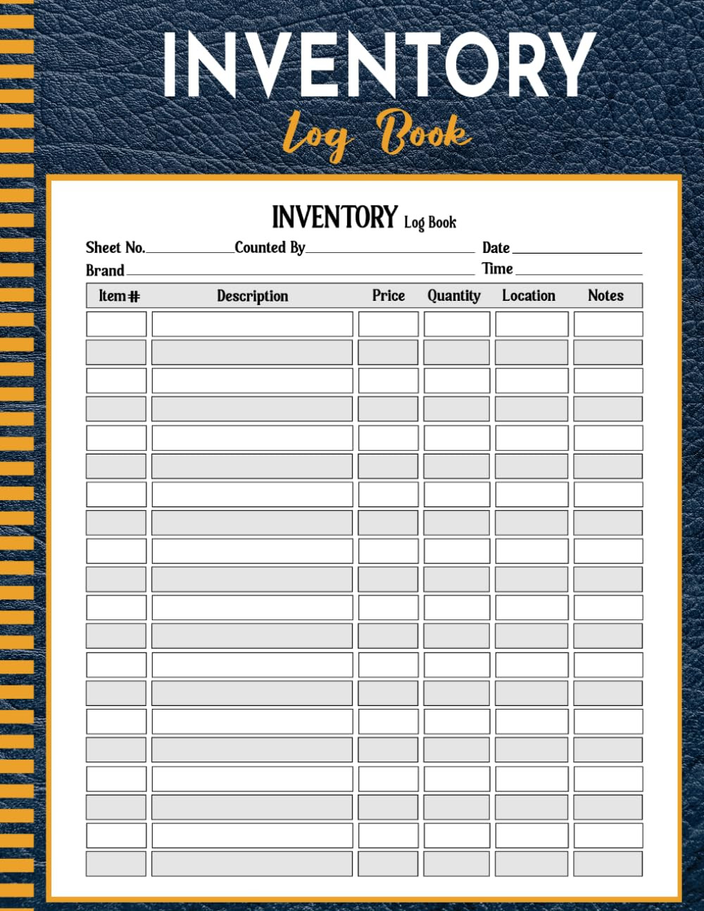 Inventory Log Book: Simple Inventory Log Book For Small Business and Personal Us