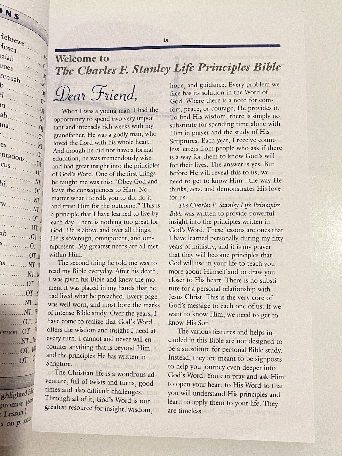 Charles F. Stanley Life Principles Bible (2009, Hardcover) Clean Next Day Ship