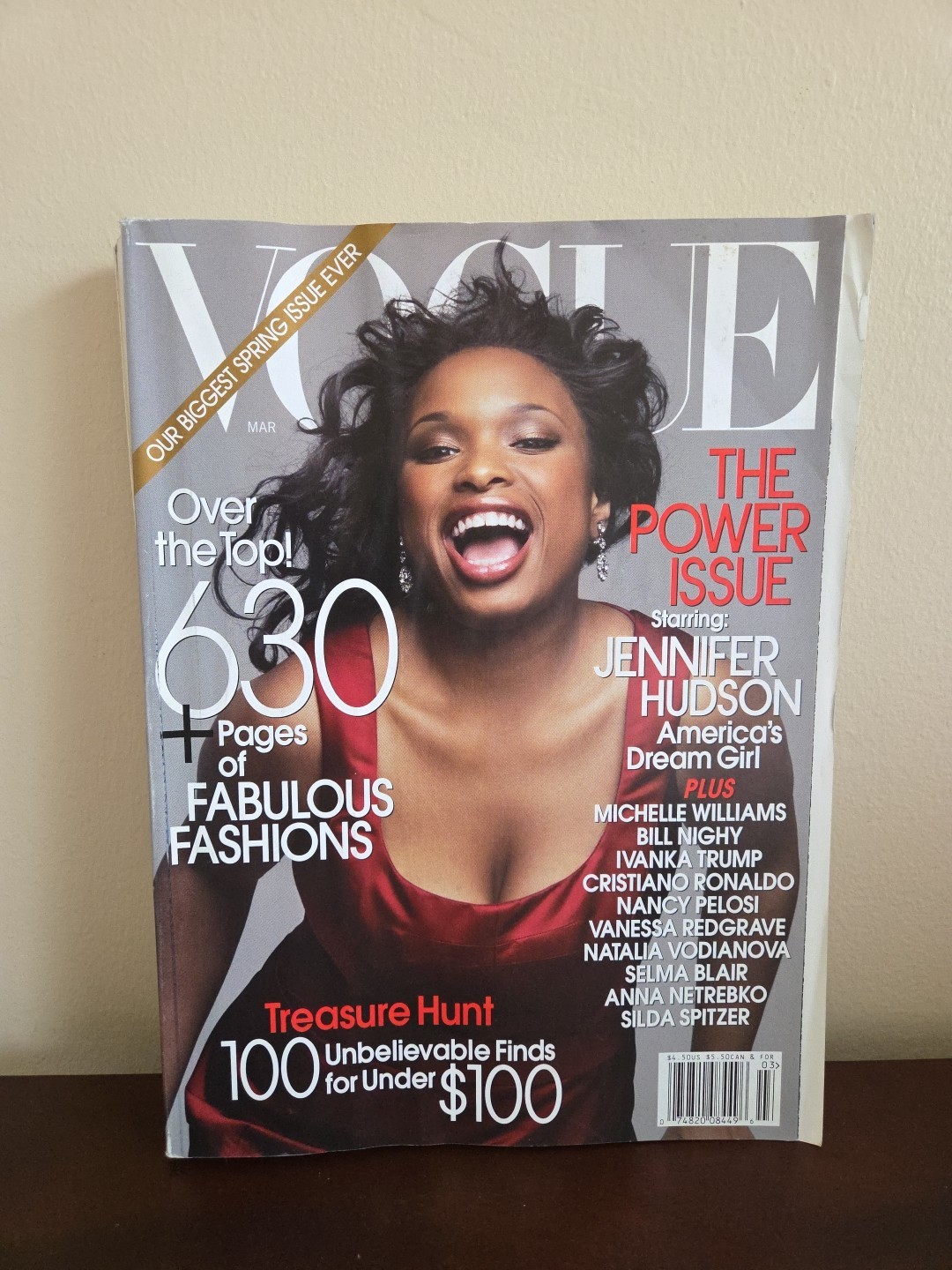 2007 VOGUE Magazine Jennifer Hudson Cover 637 Pages March 2007 Fashion Power