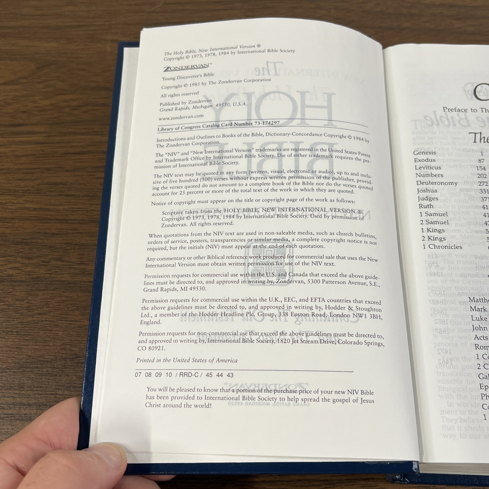 Holy Bible NIV Large Print Edition Zondervan 1985 HC New International Version