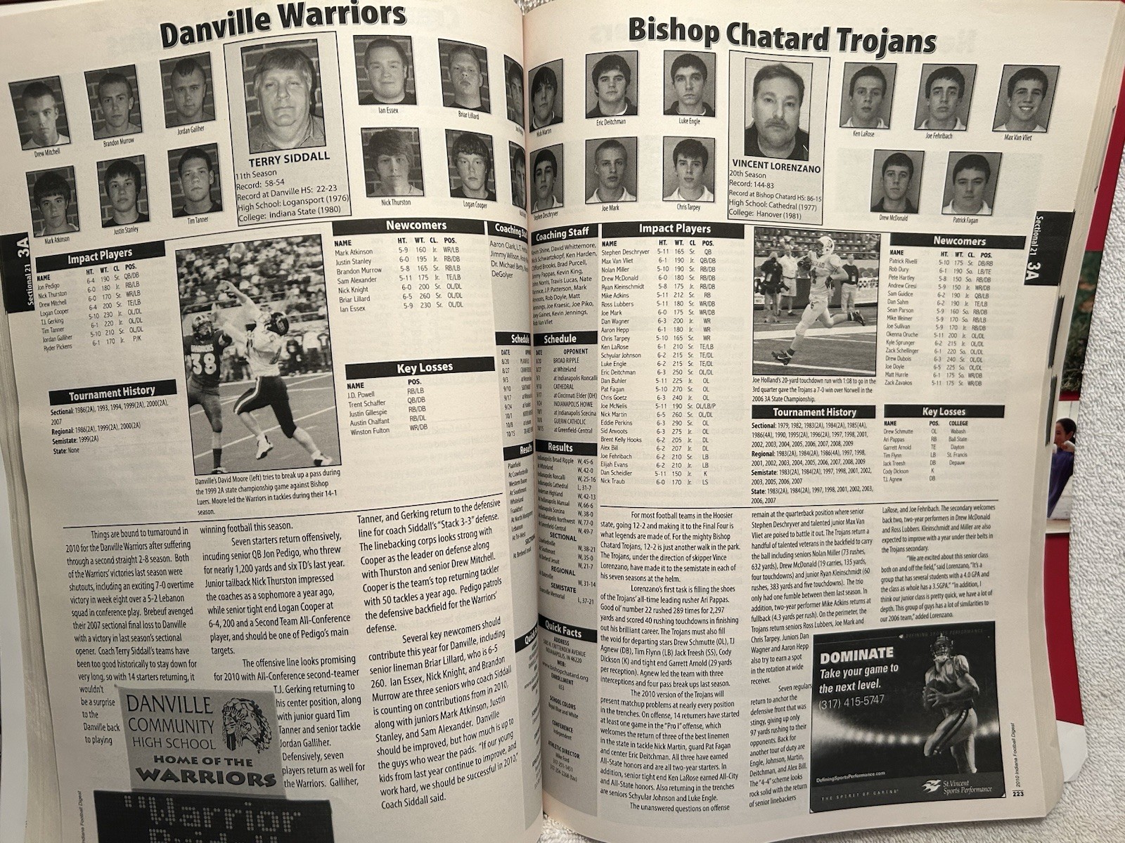 2010 Indiana Football Digest 428 Pages Of Info On High School & College Teams