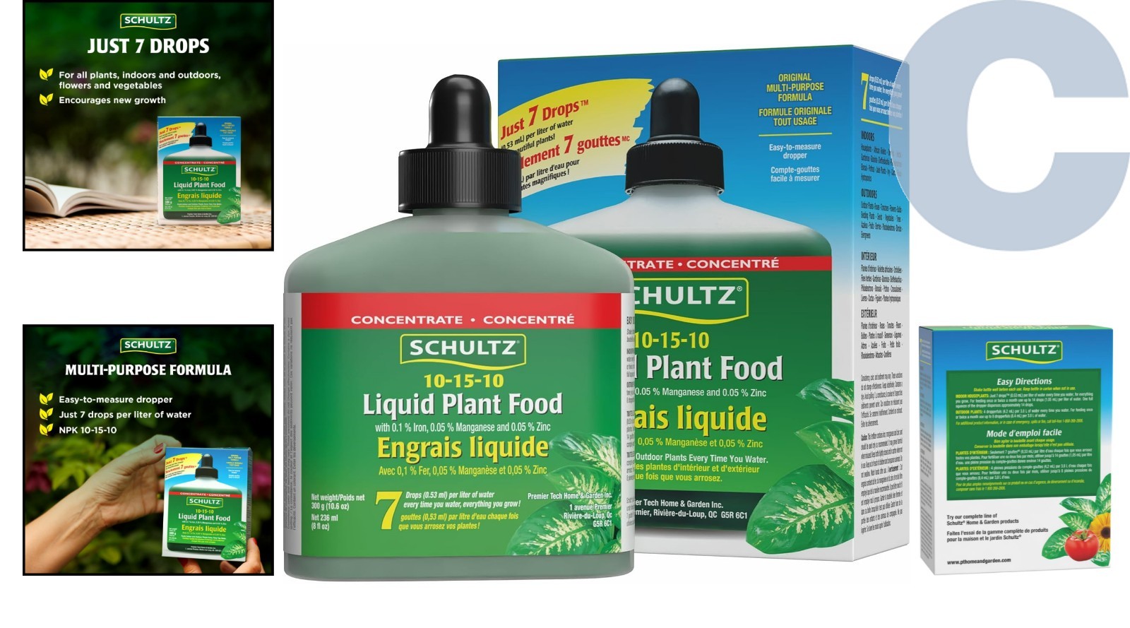 All-Purpose 10-15-10 Plant Food, 8 oz – Enhance Growth with 7 Drops Formula