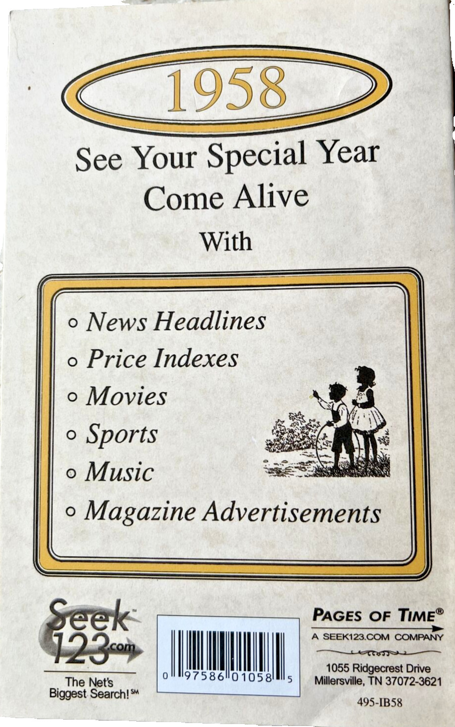 Pages of Time A Nostalgia News Report Booklet Facts & Trivia 1958 Novelty Gift