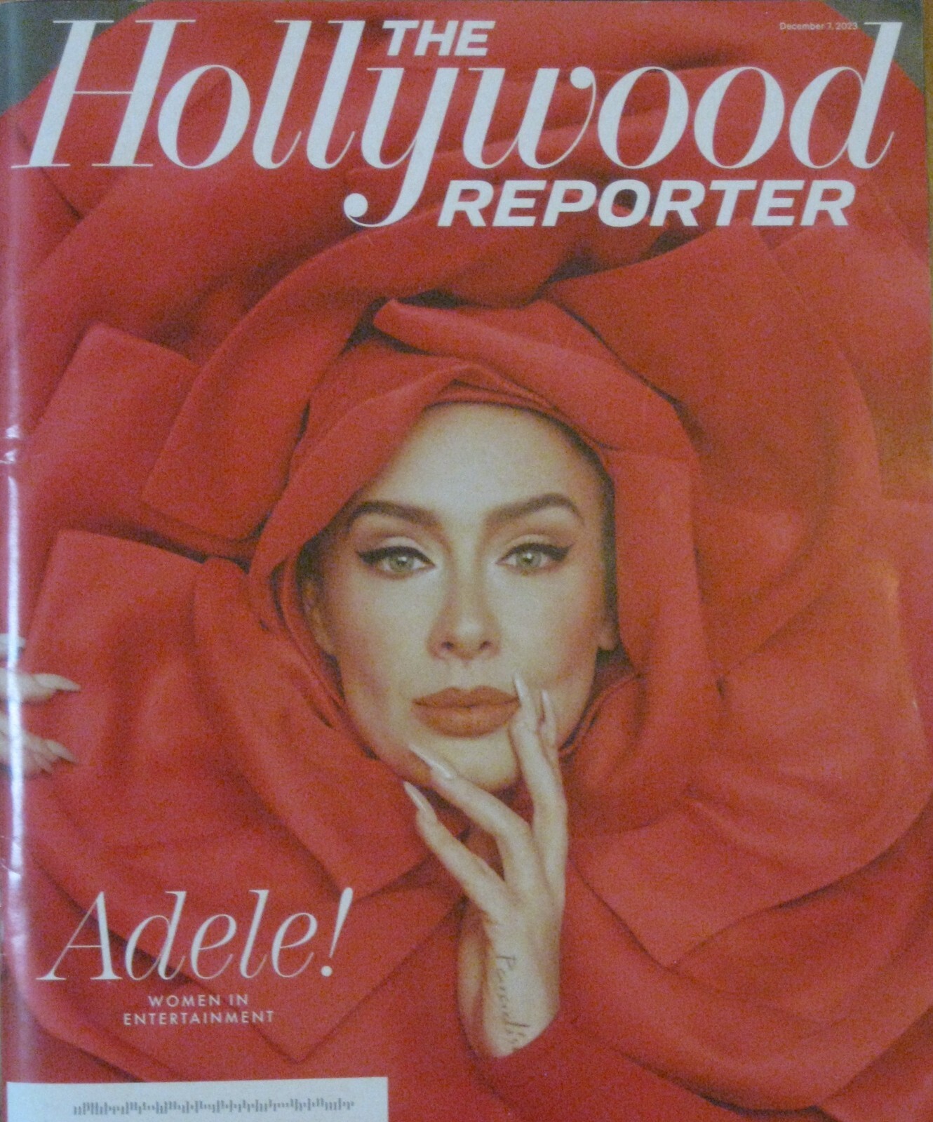 THE HOLLYWOOD REPORTER DECEMBER 7 2023 ADELE COVER + WOMEN IN ENTERTAINMENT