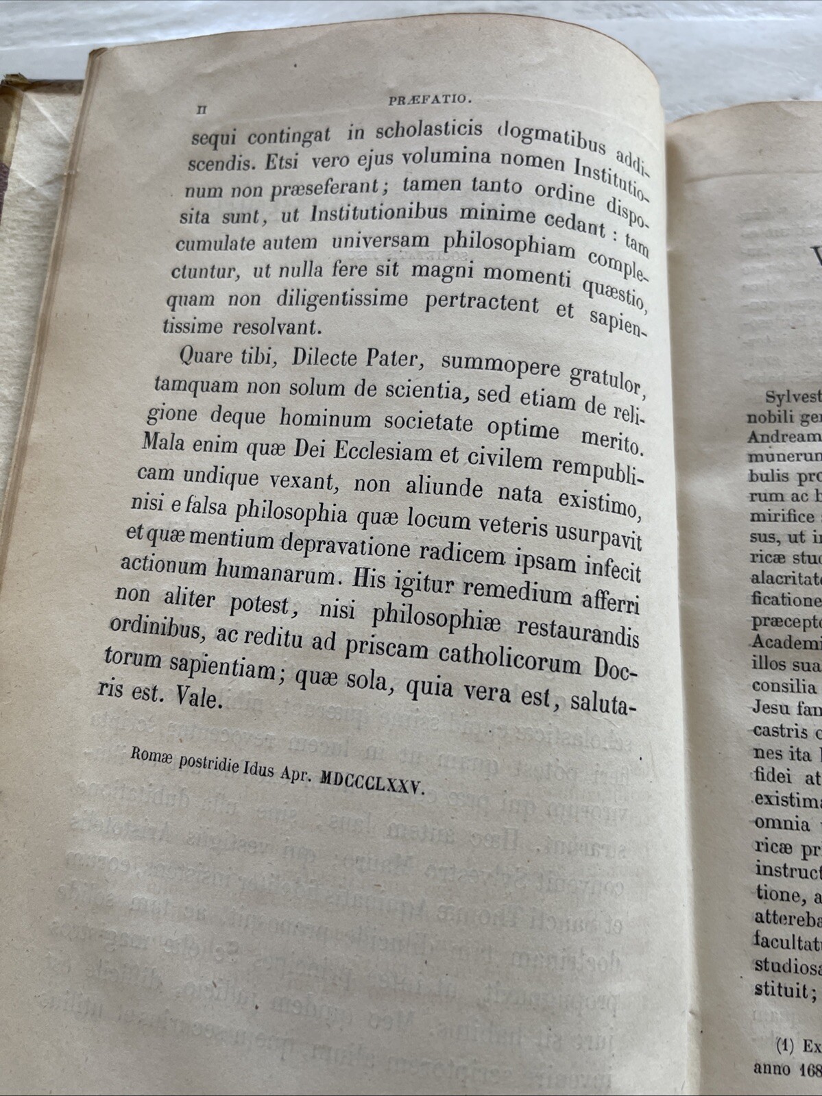 Quaestiones Philosophicae Vol. 1 by Sylvestro Mauro, 1875 Catholic Work