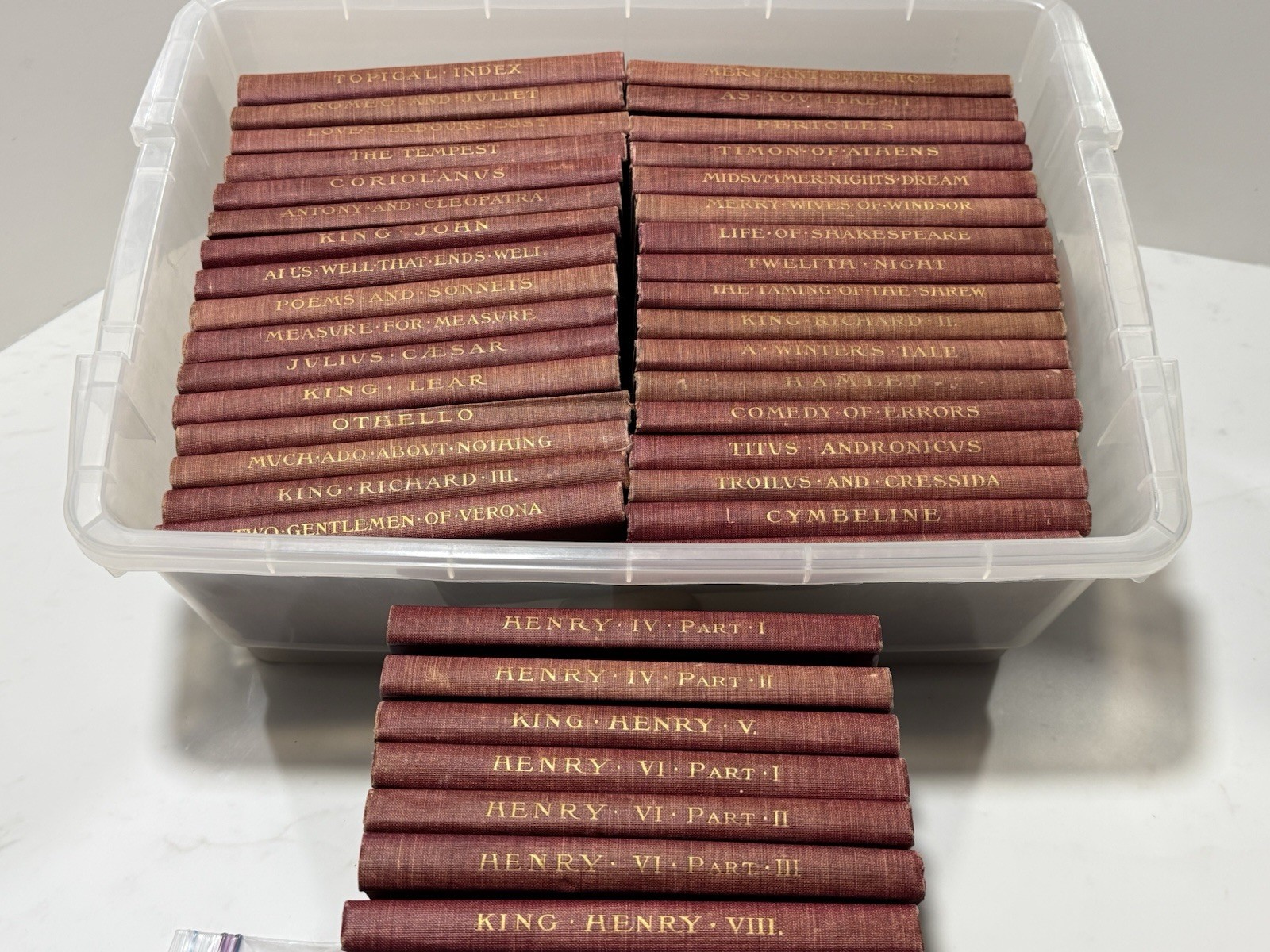 COMPLETE 40 Vol. EUC Works of William Shakespeare Booklover’s Edition 1901