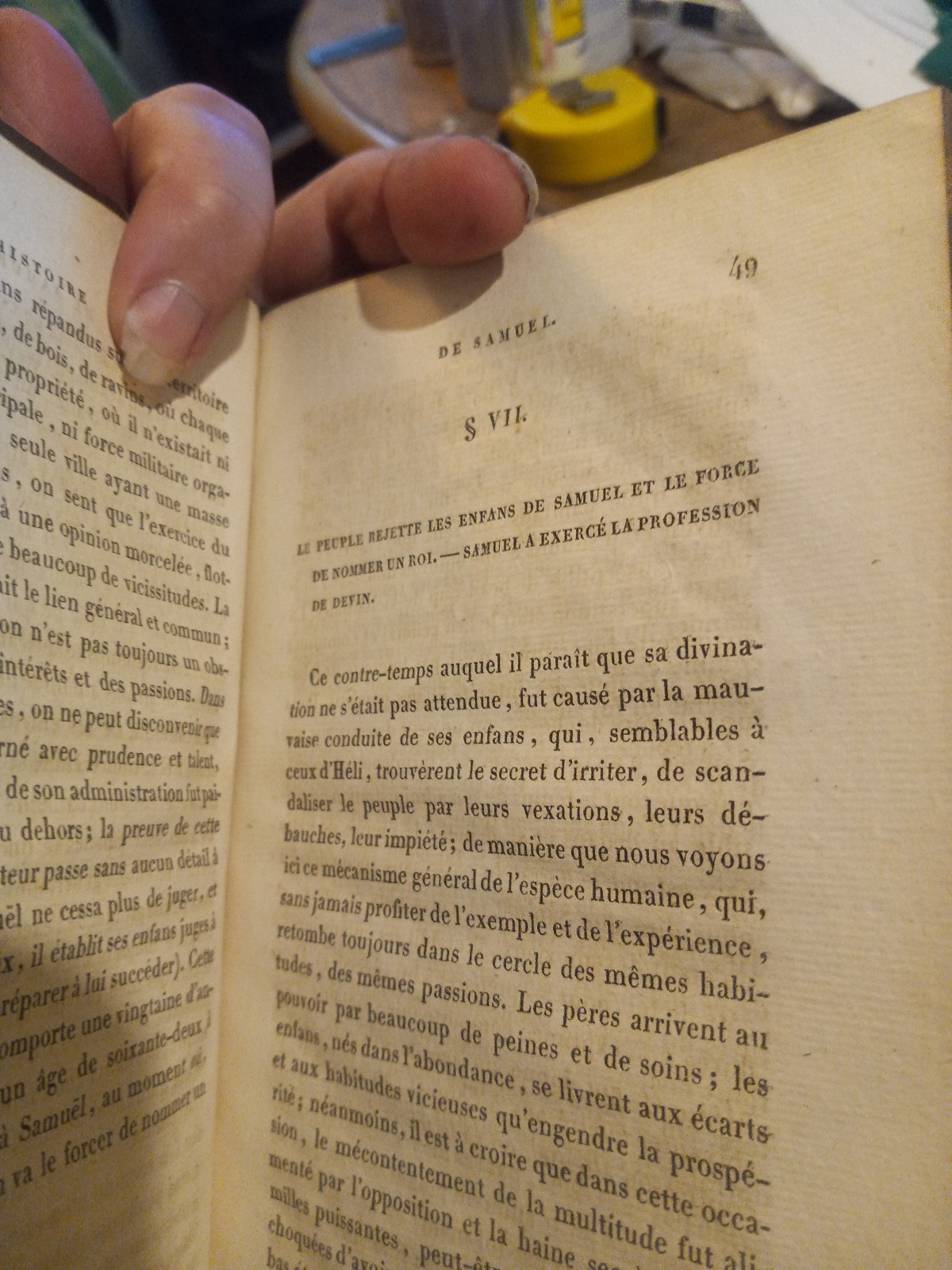 1822 HISTORY BOOK IN FRENCH SIGNED BY MARIO PEDRO ARATA! – HISTOIRE DE SAMUEL