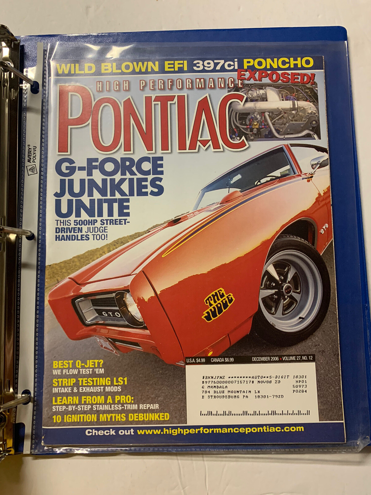 Pontiac MAGAZINE 2006… 12 In Total. Near Mint-Mint. None Finer