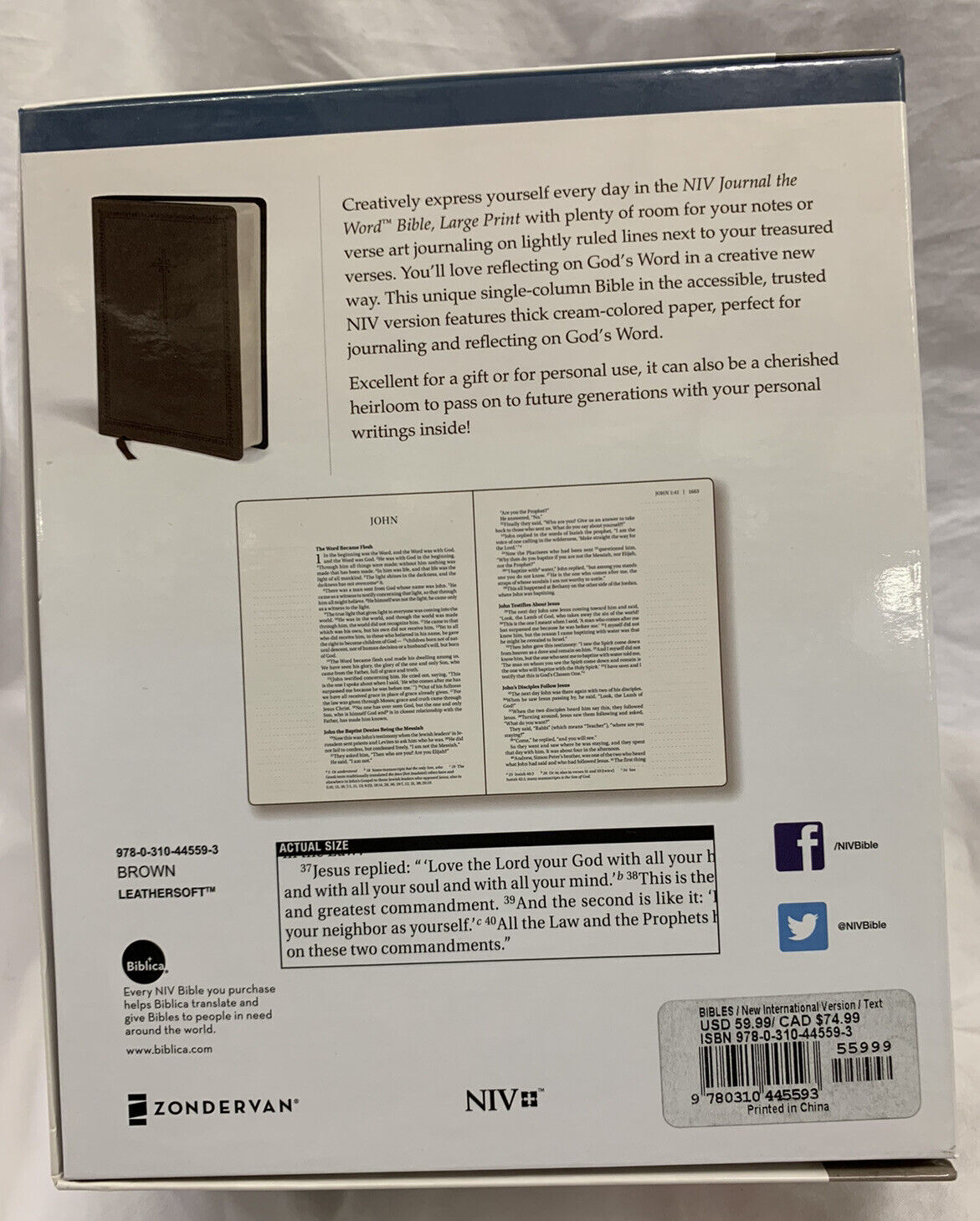 Journal the Word Bible : Reflect, Journal, or Create Art Next to Your…